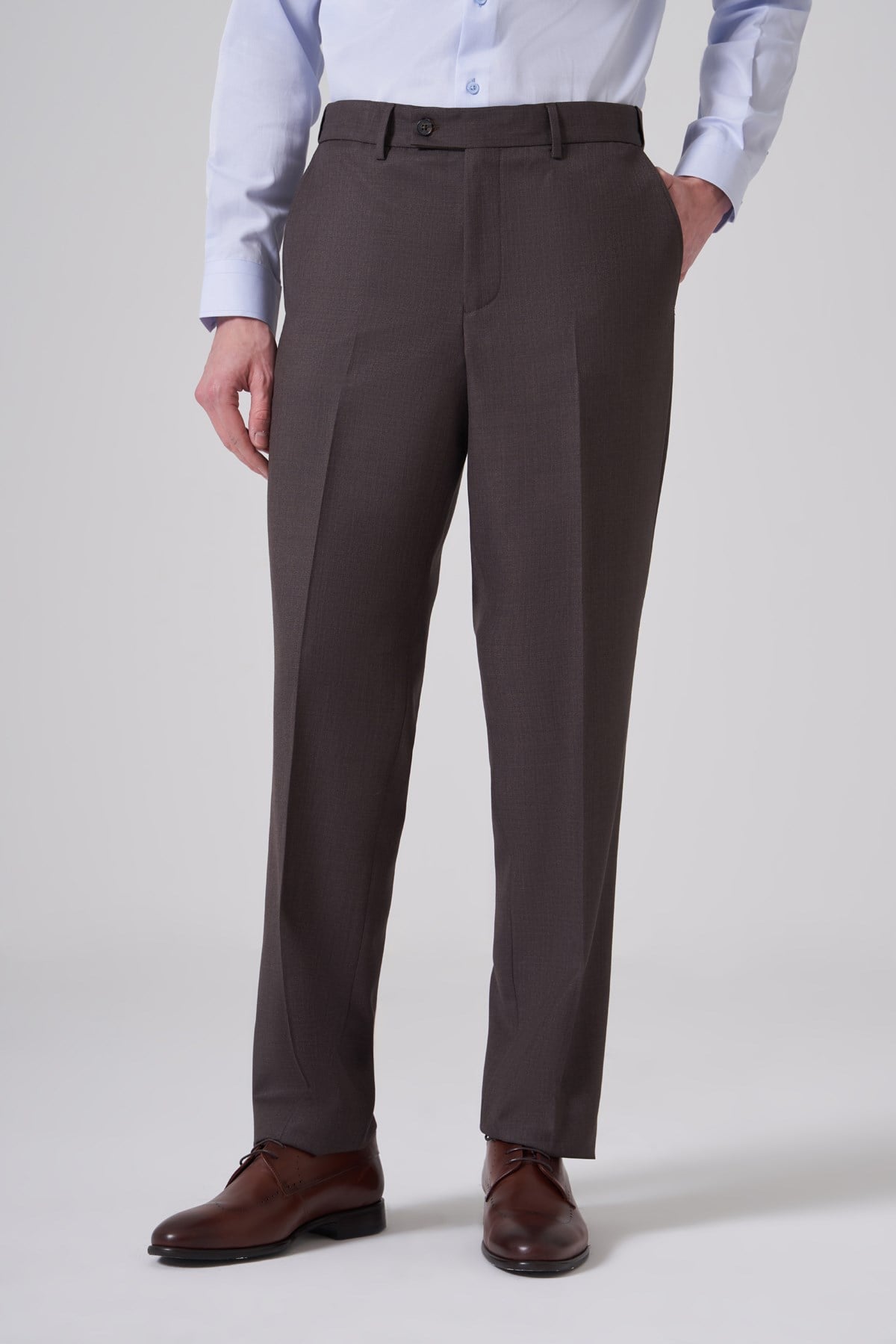 Morven Erkek KAHVE Basic Düz Dynamic Fit Pantolon