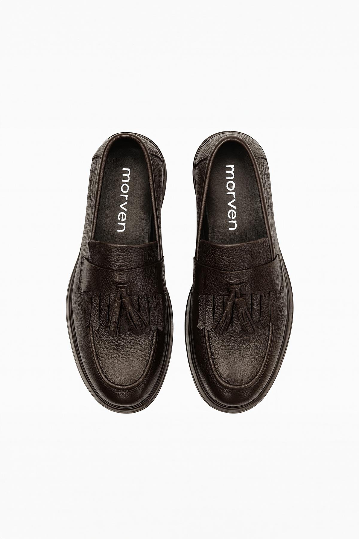 Morven Erkek KAHVE Casual Flotur Eva Taban Deri Ayakkabı