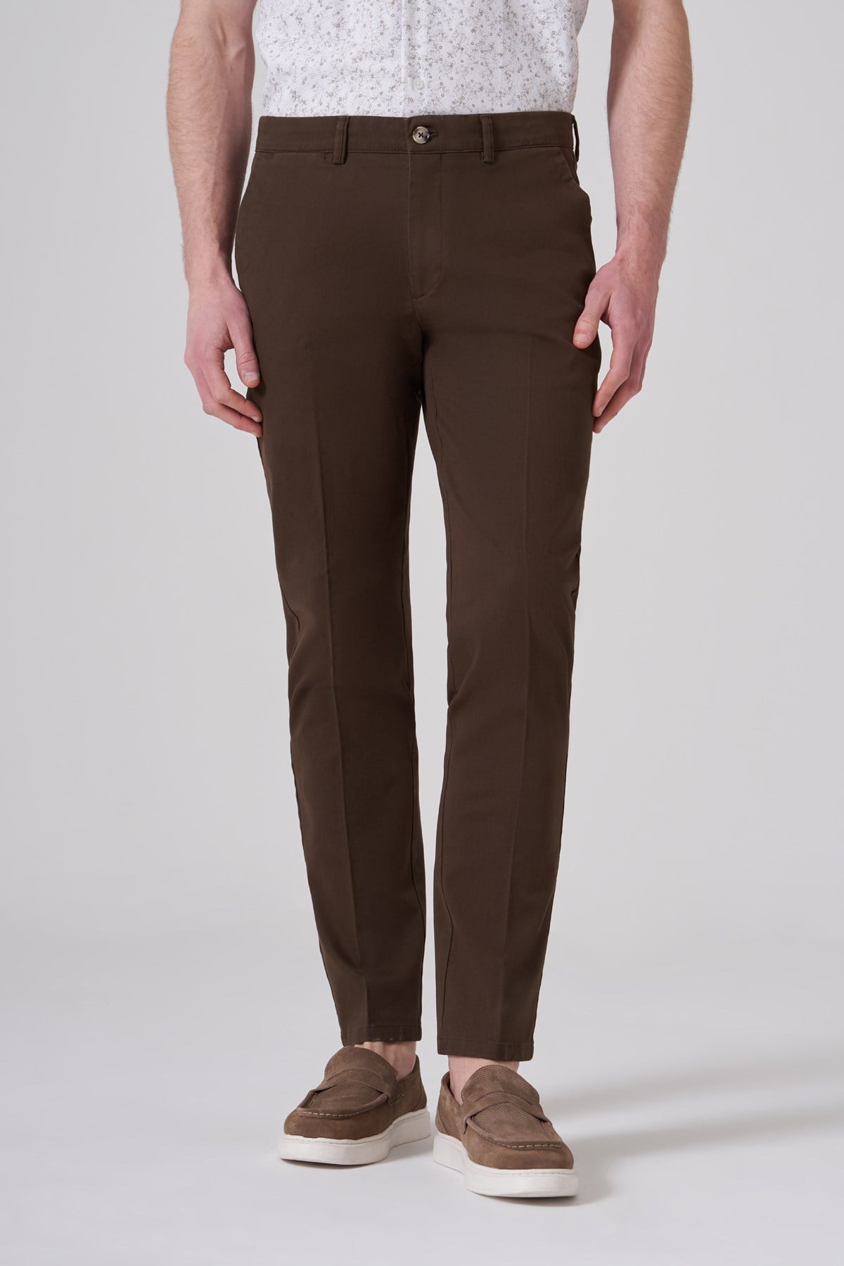 Morven Erkek KAHVE Pamuk Trend Dynamic Fit Chino Pantolon