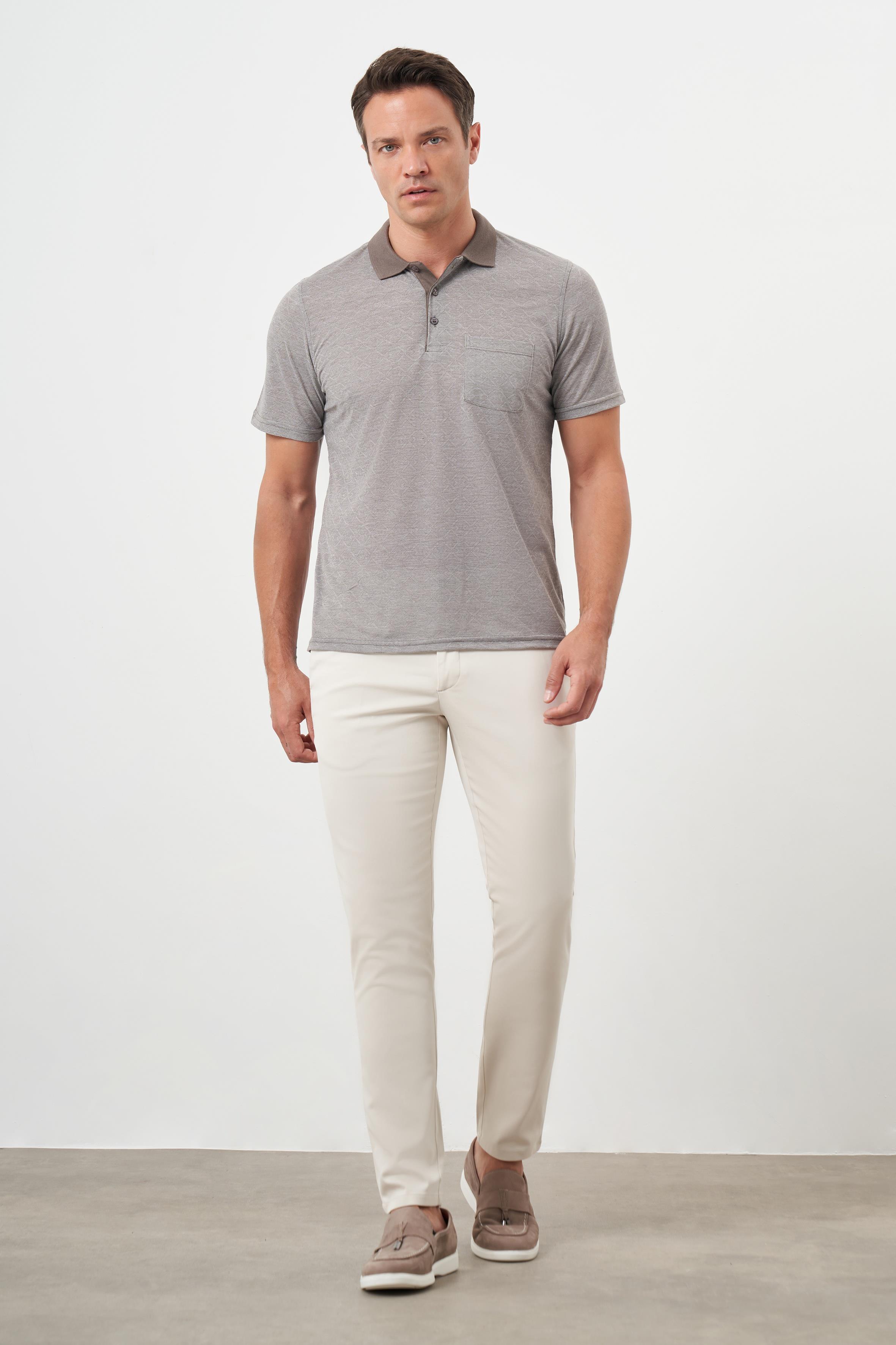 Morven Erkek KAHVE Trend Cepli Polo Yaka T-Shirt