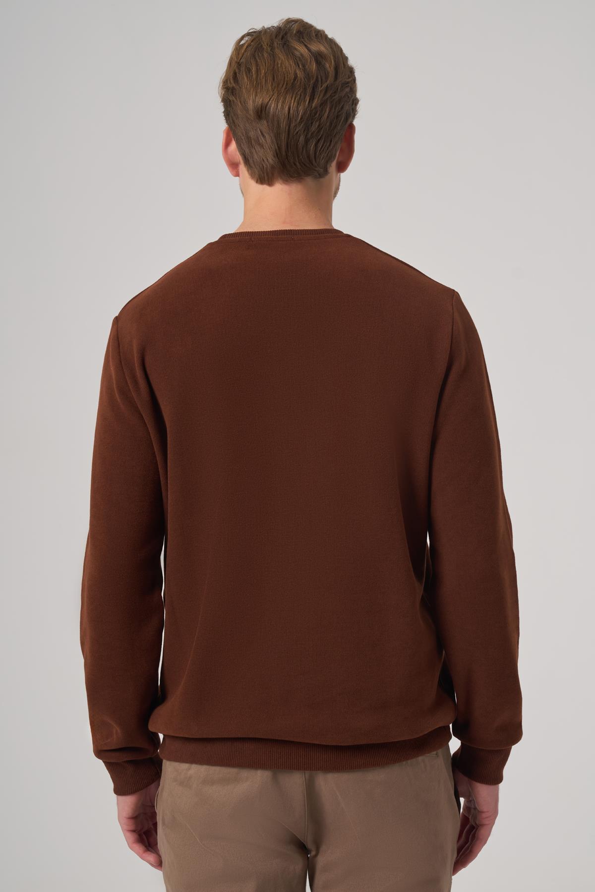 Morven Erkek Kiremit Trend Bisiklet Yaka Sweatshirt