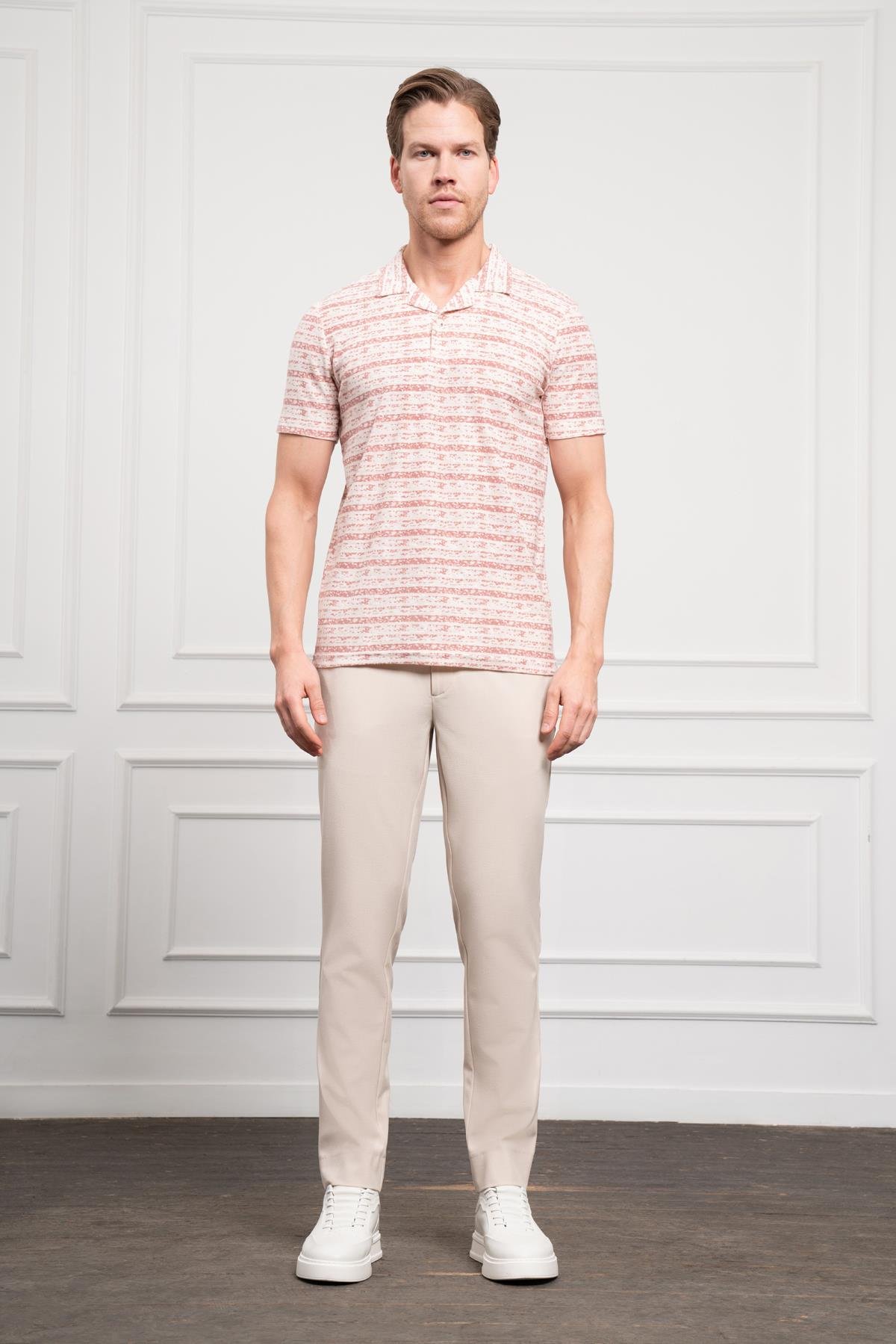 Morven Erkek Kiremit Trend Dynamic Fit Rahat Kesim Polo Yaka T-Shirt