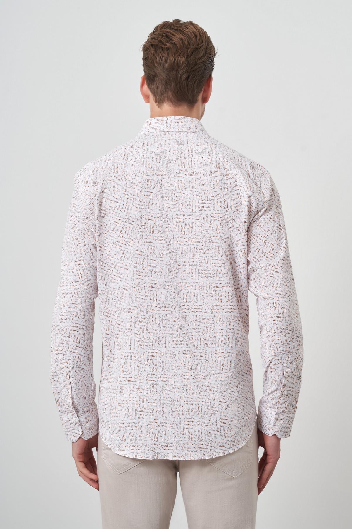 Morven Erkek Kiremit Trend Dynamic Fit İtalyan Yaka Gömlek