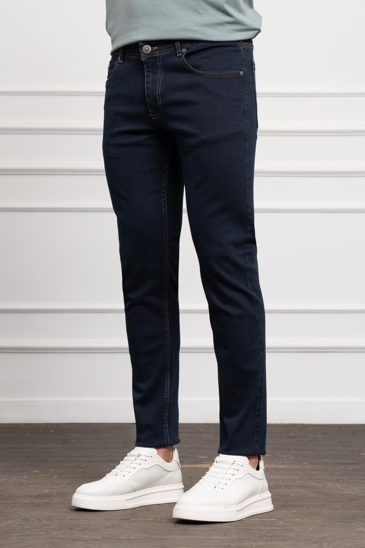 Morven Erkek KOYU LACİVERT Jean Slim Fit Dar Kesim Pantolon