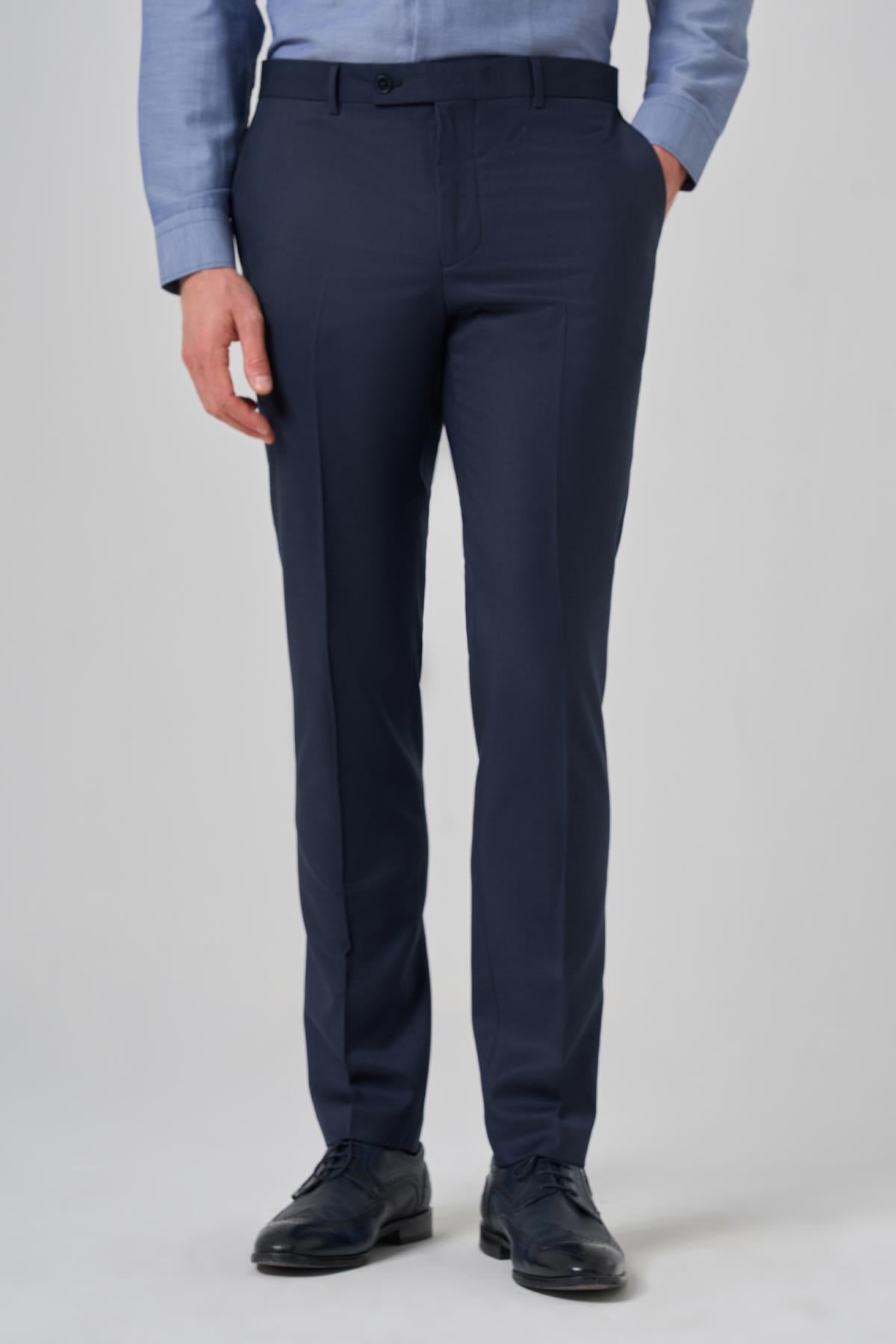 Morven Erkek KOYU LACİVERT Klasik Slim Fit Dar Kesim Pantolon