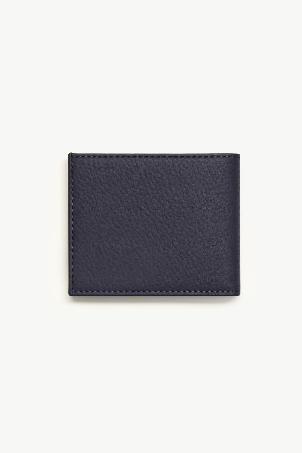Morven Erkek Lacivert Basic %100 Deri Cüzdan