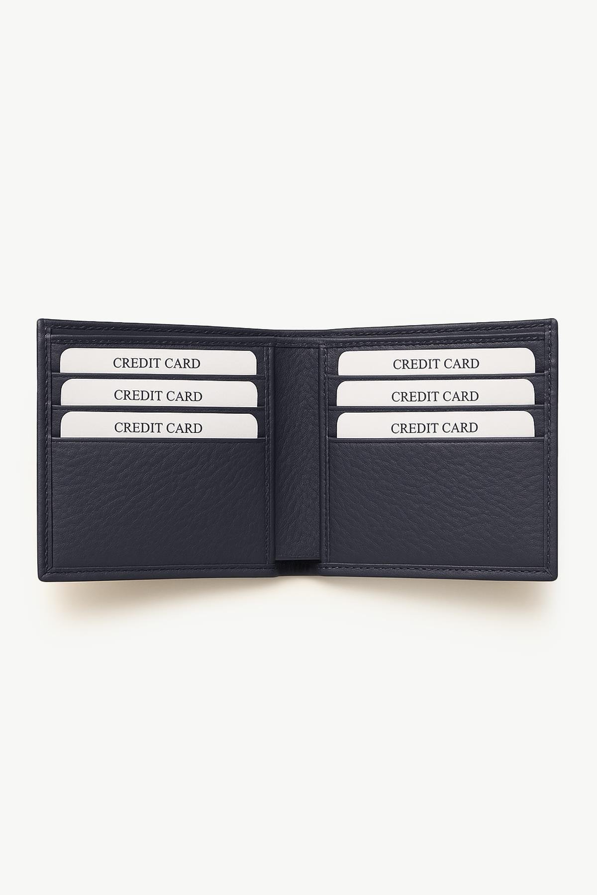 Morven Erkek Lacivert Basic %100 Deri Cüzdan