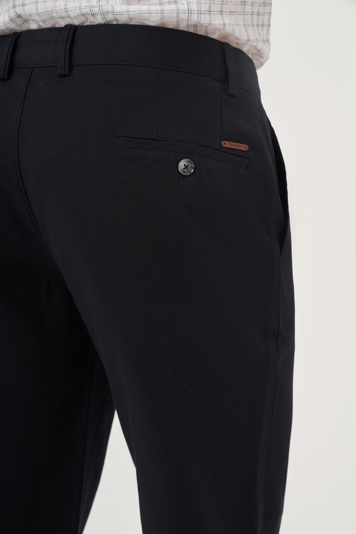 Morven Erkek Lacivert Chino Dynamic Fit Kışlık Pantolon