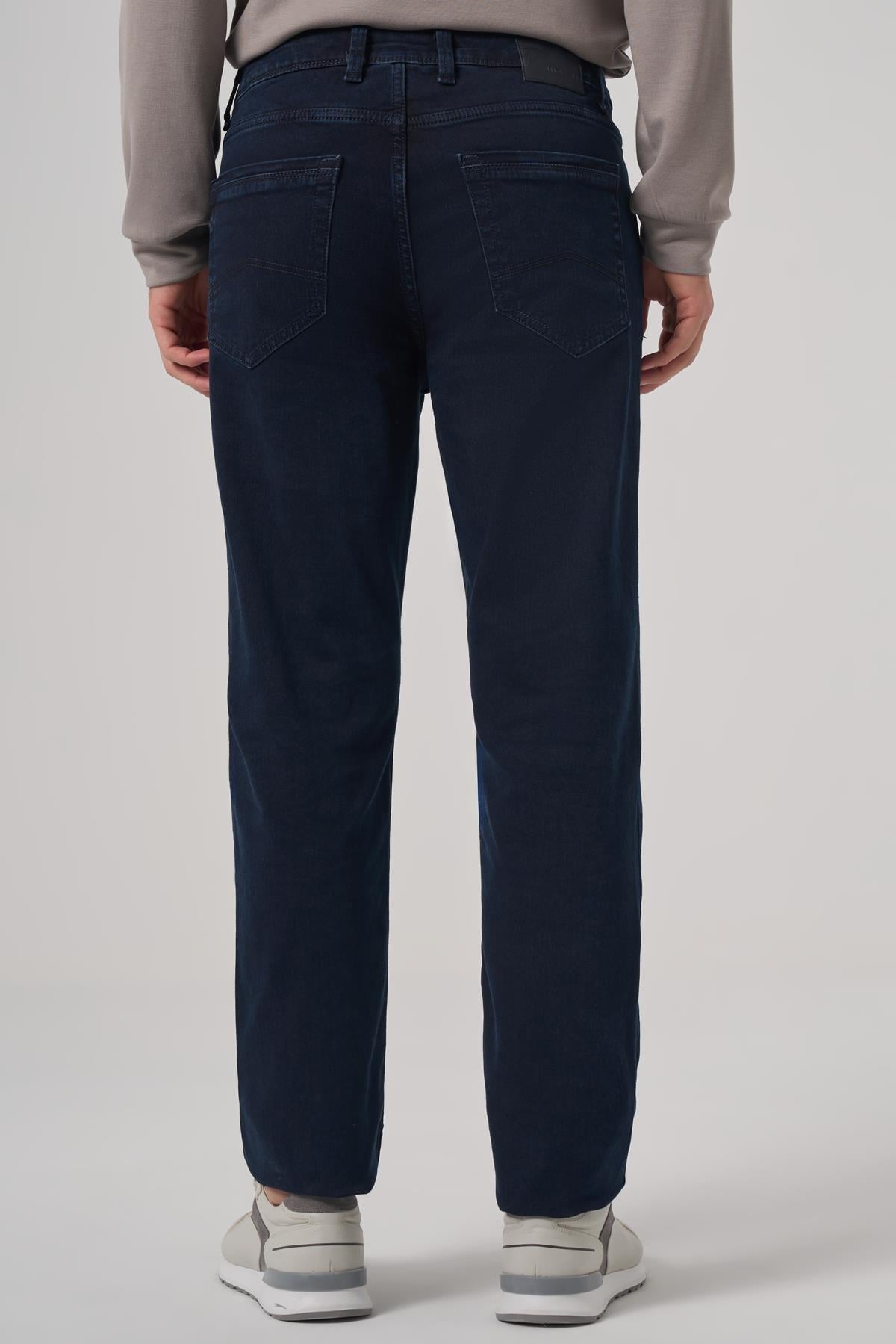 Morven Erkek Lacivert Denim 5 Cep Dynamic Fit Jean Kot Pantolon