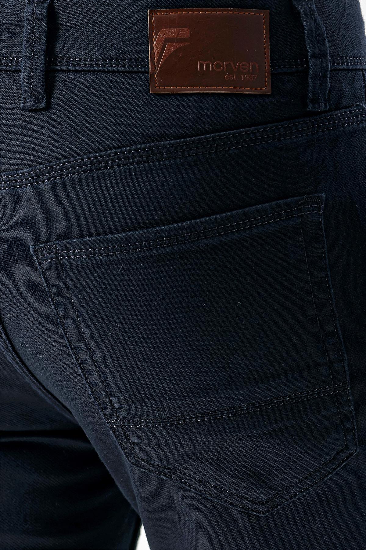 Morven Erkek Lacivert Mevsimlik Pamuk 5 Cep Slim Fit Jean Pantolon