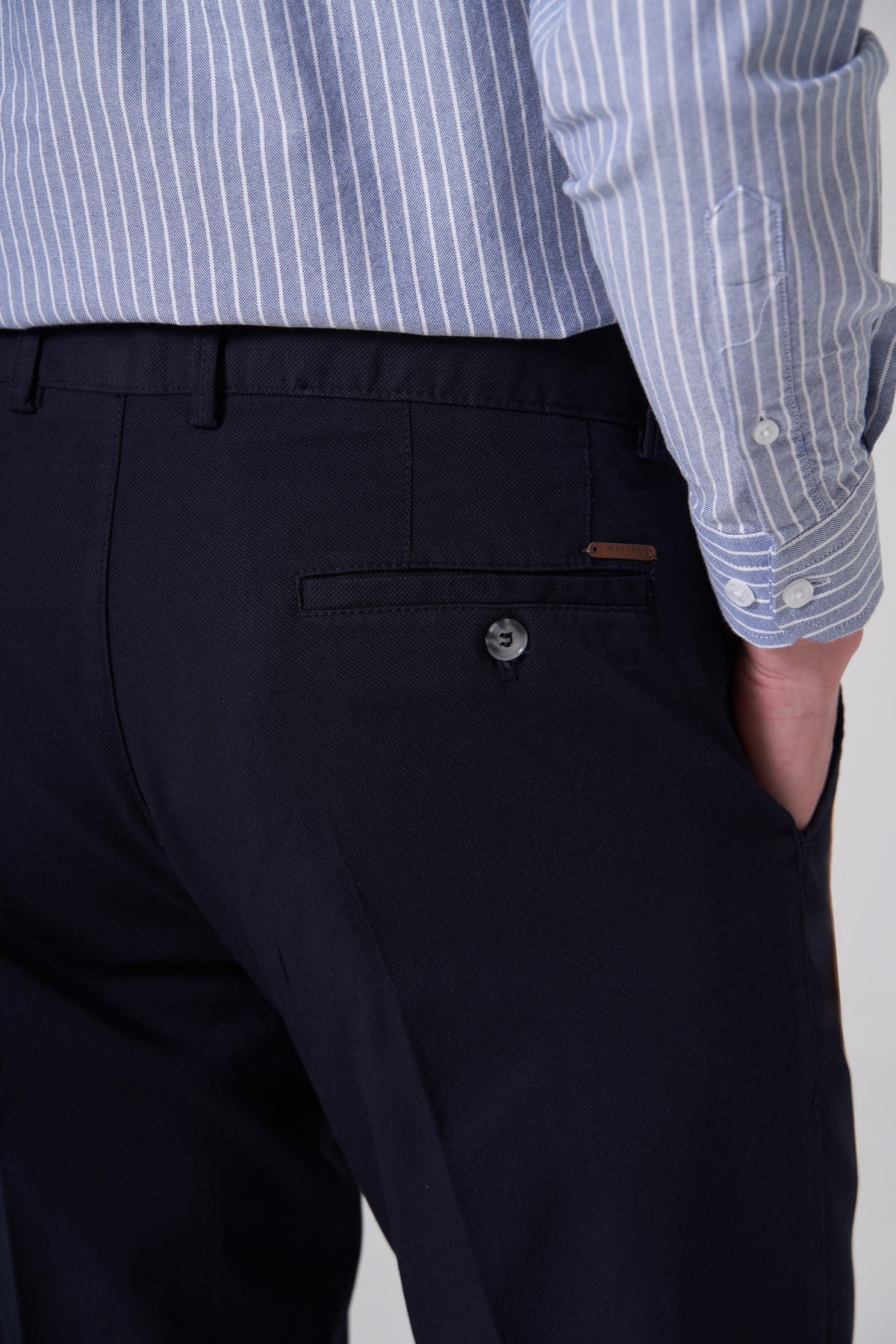 Morven Erkek Lacivert Pamuk Trend Dynamic Fit Chino Pantolon