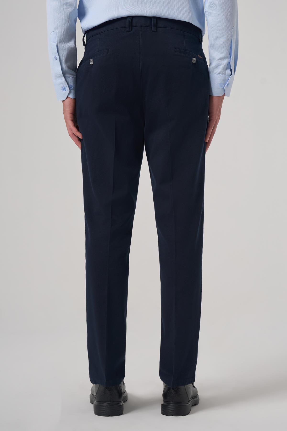 Morven Erkek Lacivert Pamuk Trend Dynamic Fit Chino Pantolon