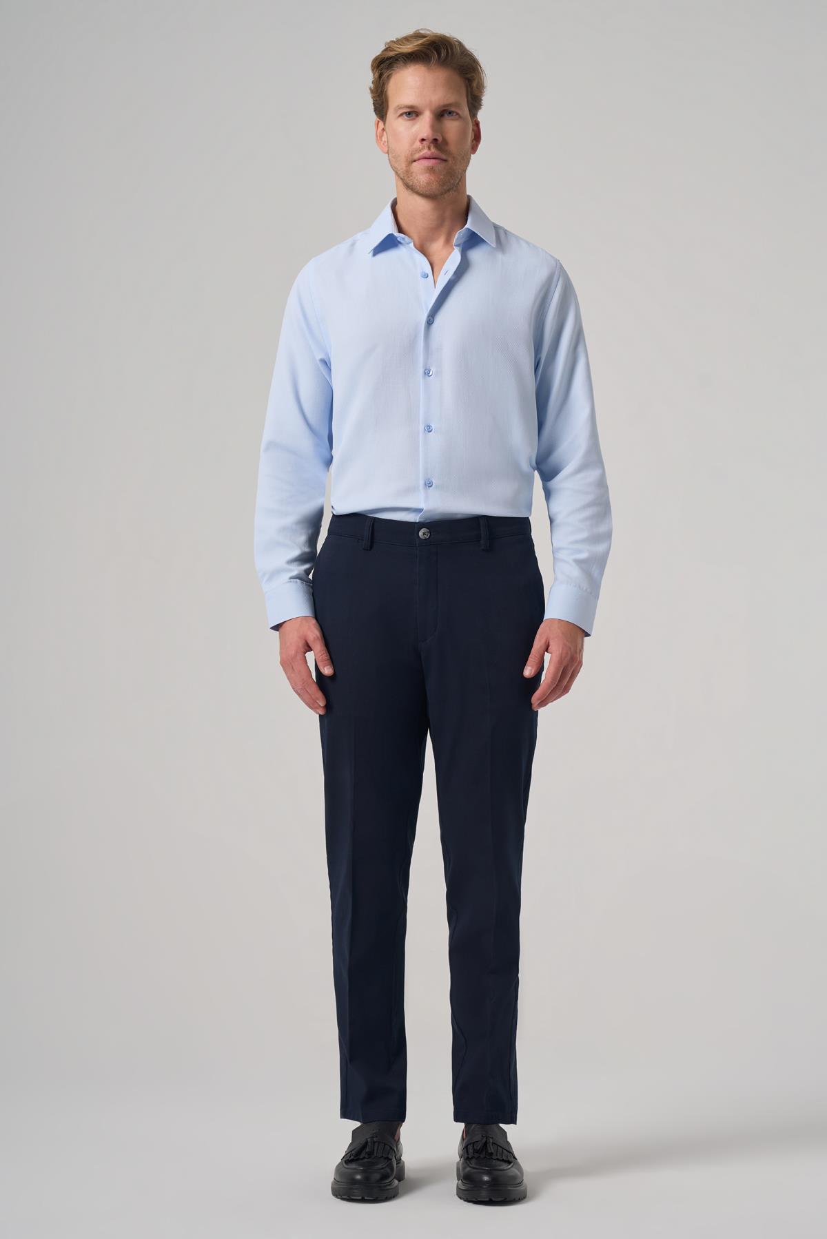 Morven Erkek Lacivert Pamuk Trend Dynamic Fit Chino Pantolon
