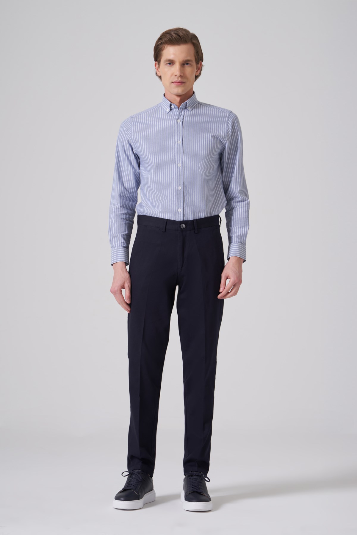 Morven Erkek Lacivert Pamuk Trend Dynamic Fit Chino Pantolon