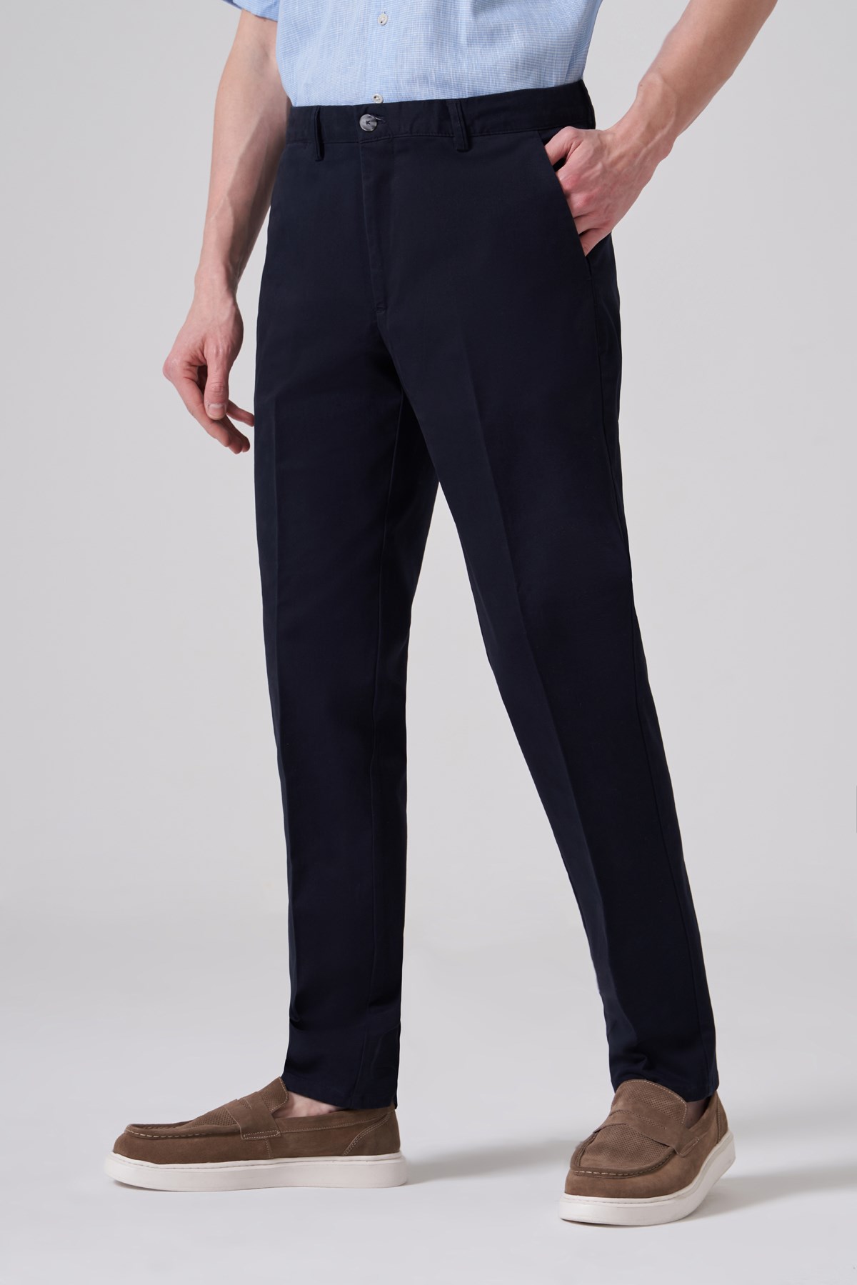 Morven Erkek Lacivert Pamuk Trend Dynamic Fit Chino Pantolon