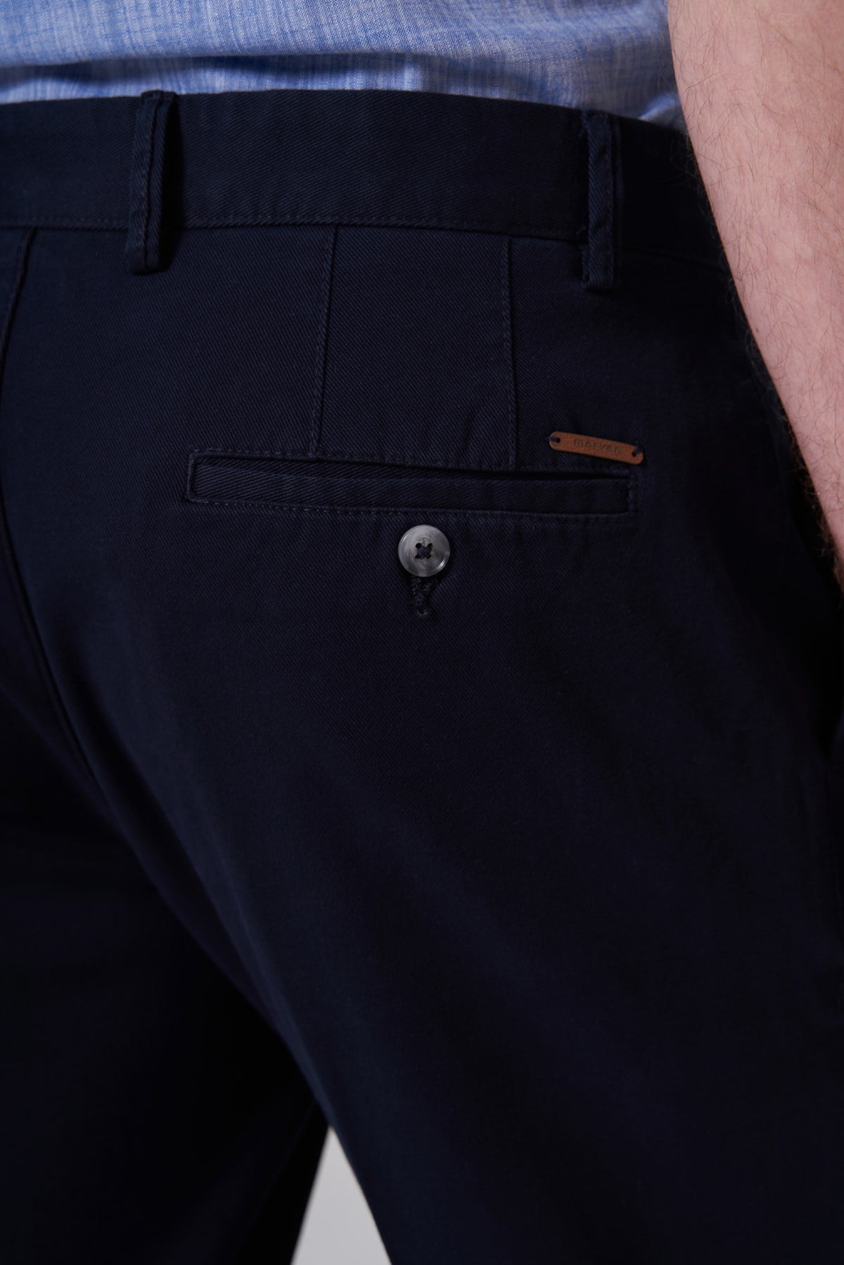 Morven Erkek Lacivert Pamuk Trend Dynamic Fit Chino Pantolon
