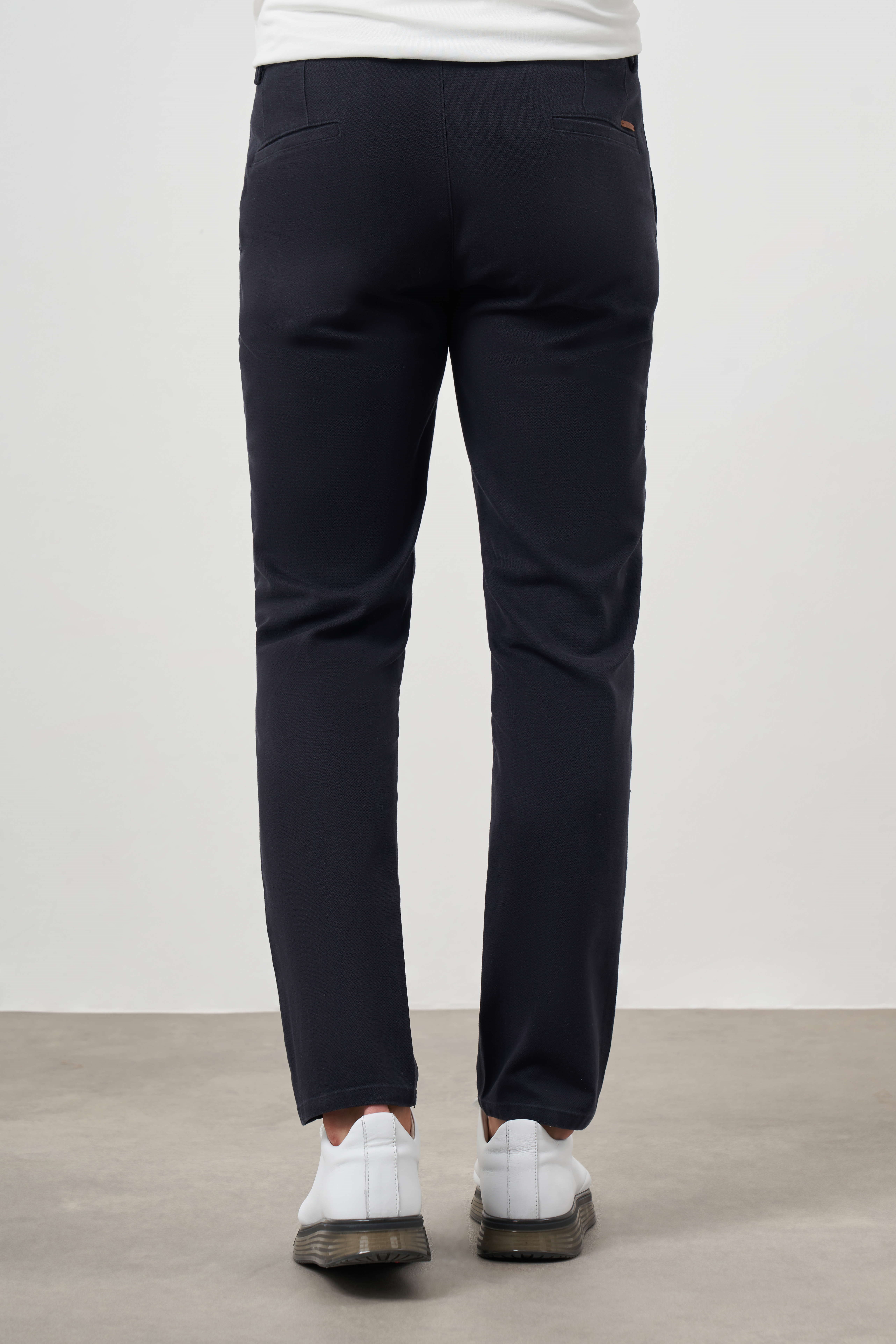 Morven Erkek Lacivert Pamuk Yan Cep Slim Fit Chino Pantolon
