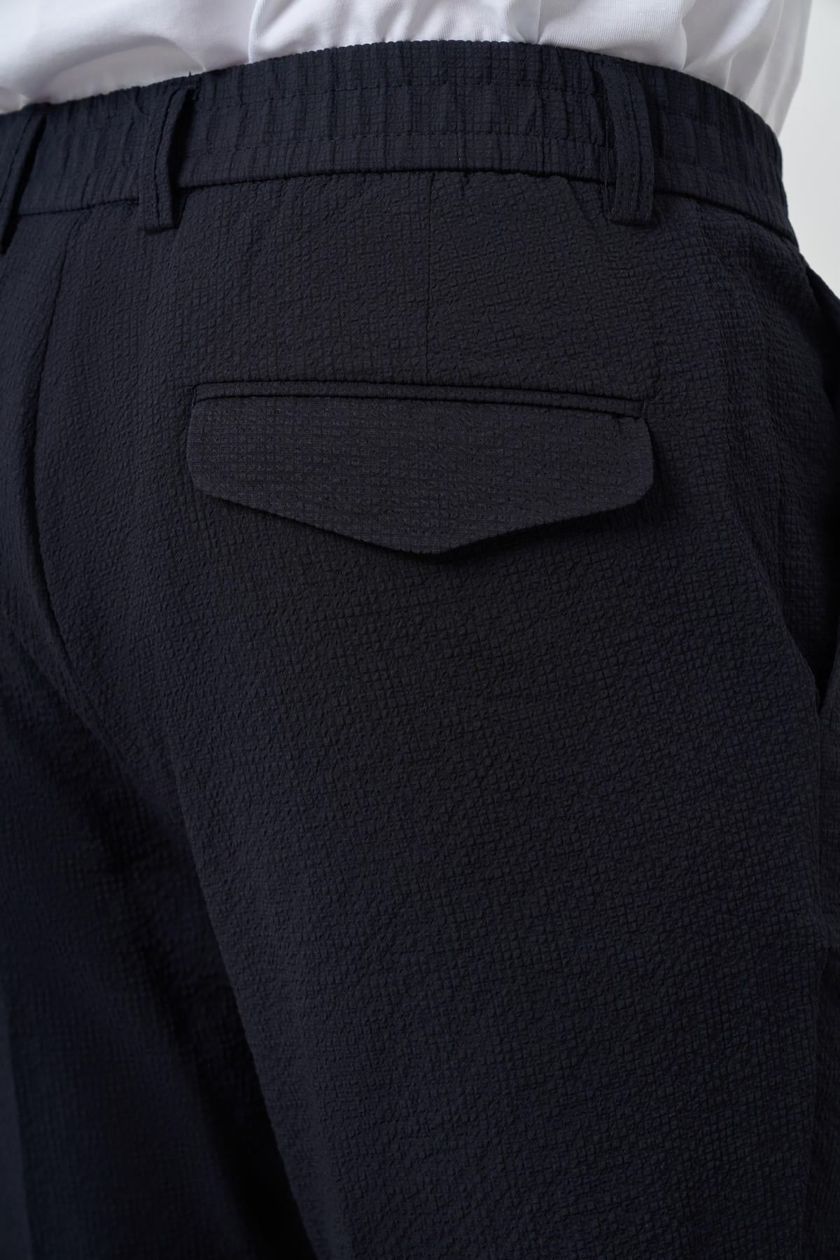 Morven Erkek Lacivert Polyester Lastikli Trend Slim Fit Pantolon