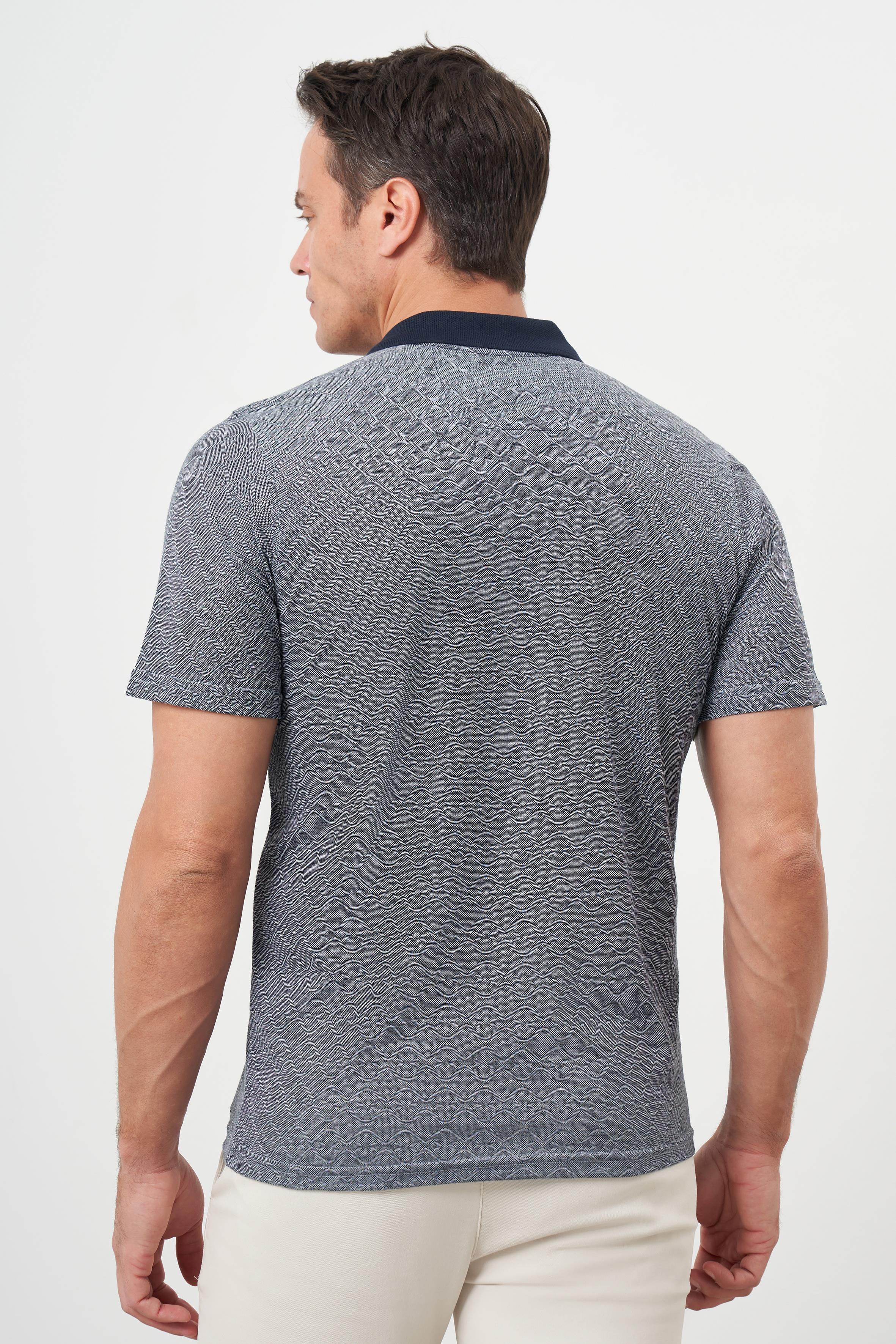 Morven Erkek Lacivert Trend Cepli Polo Yaka T-Shirt