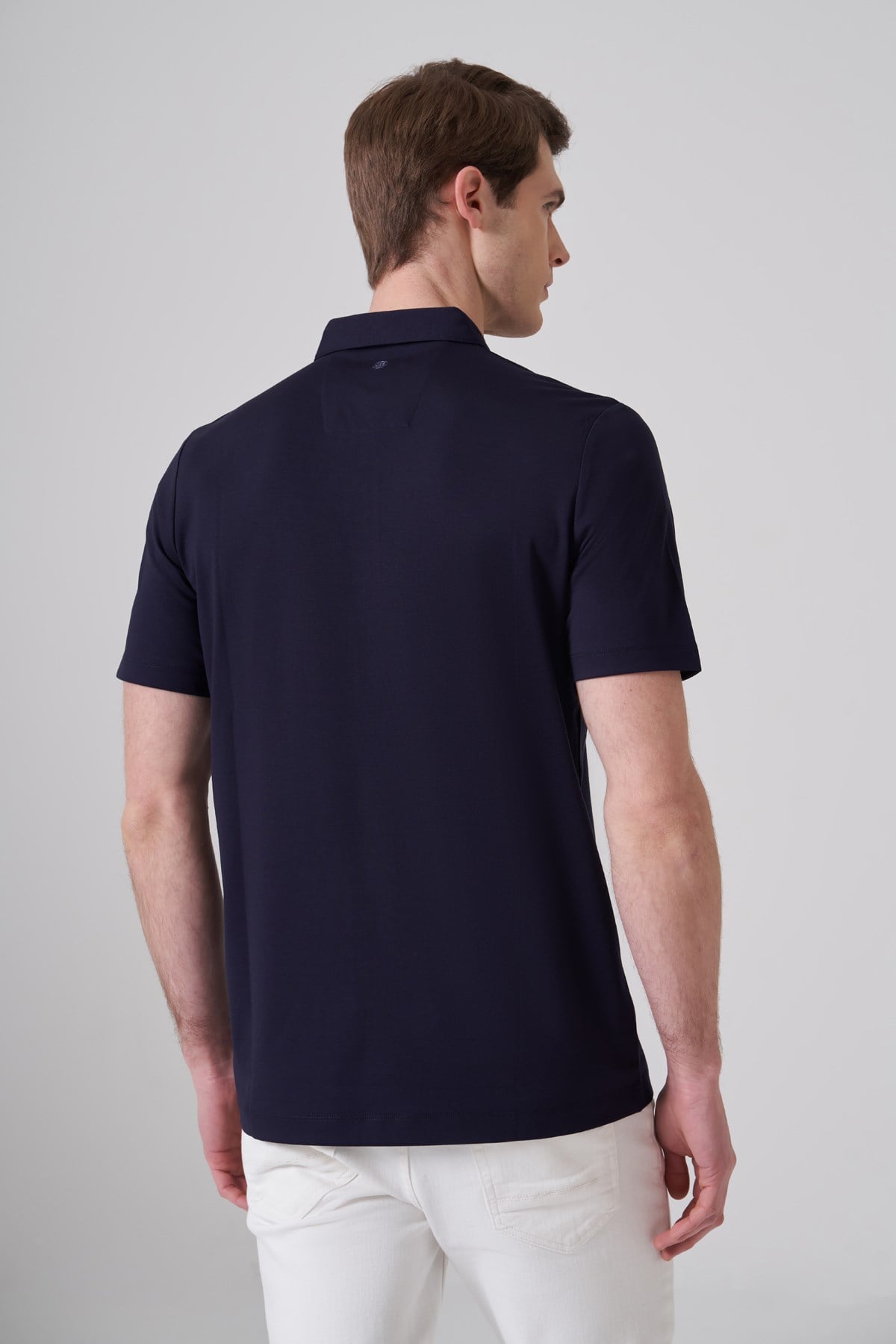 Morven Erkek Lacivert Trend Polo Yaka Rayon Dinamik Fit Tshirt