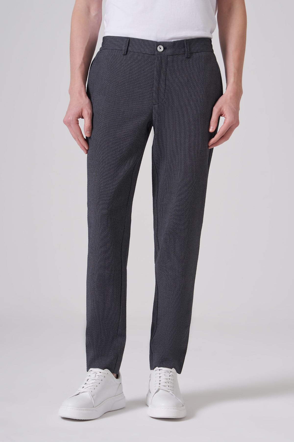 Morven Erkek Lacivert Trend Slim fit Lastikli Pantolon