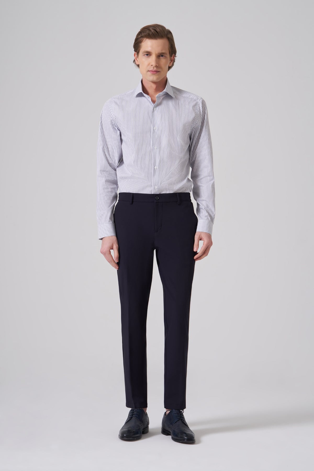 Morven Erkek Lacivert Trend Yandan Lastikli Slim Fit Pantolon