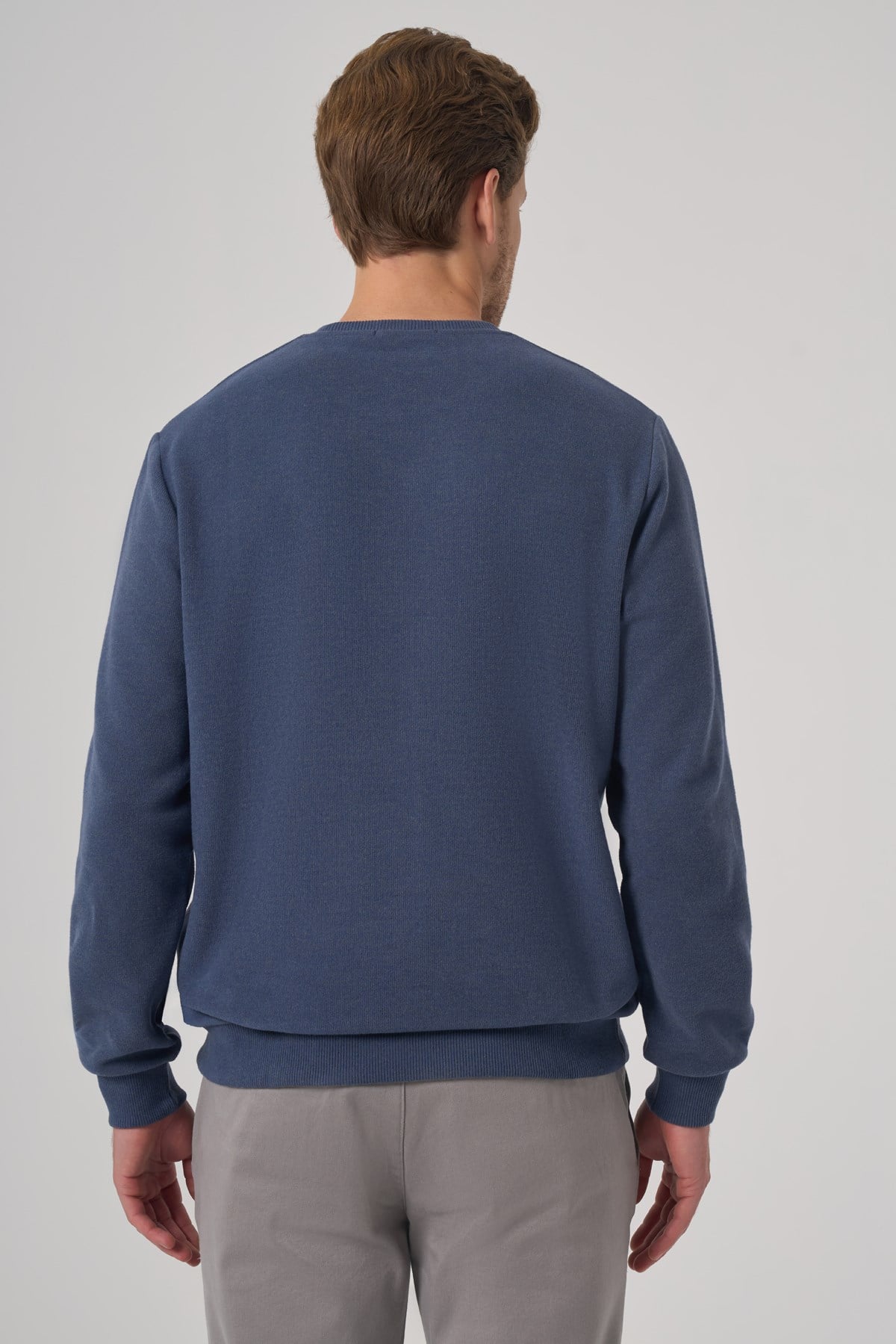 Morven Erkek Marine Trend Bisiklet Yaka Sweatshirt