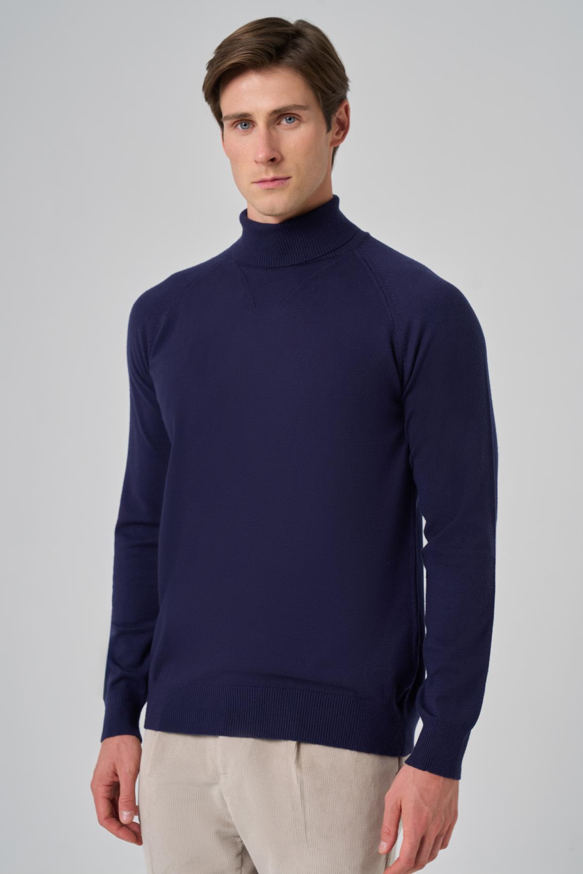 Morven Erkek Marine Trend Core Spun Balıkçı Yaka Dynamic Fit Rahat Kesim Triko