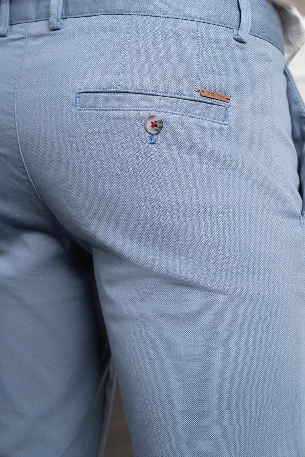 Morven Erkek Mavi Dynamic Fit Rahat Kesim Chino Pantolon