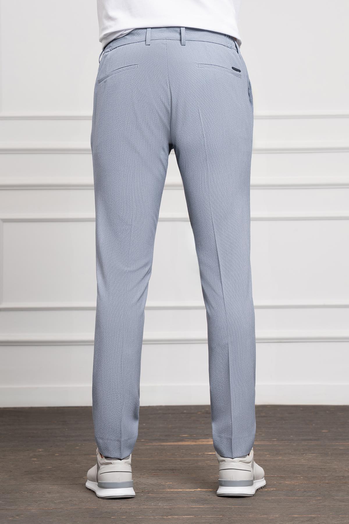 Morven Erkek Mavi Poliviskon Trend İpli Jogger Slim Fit Dar Kesim Spor Pantolon