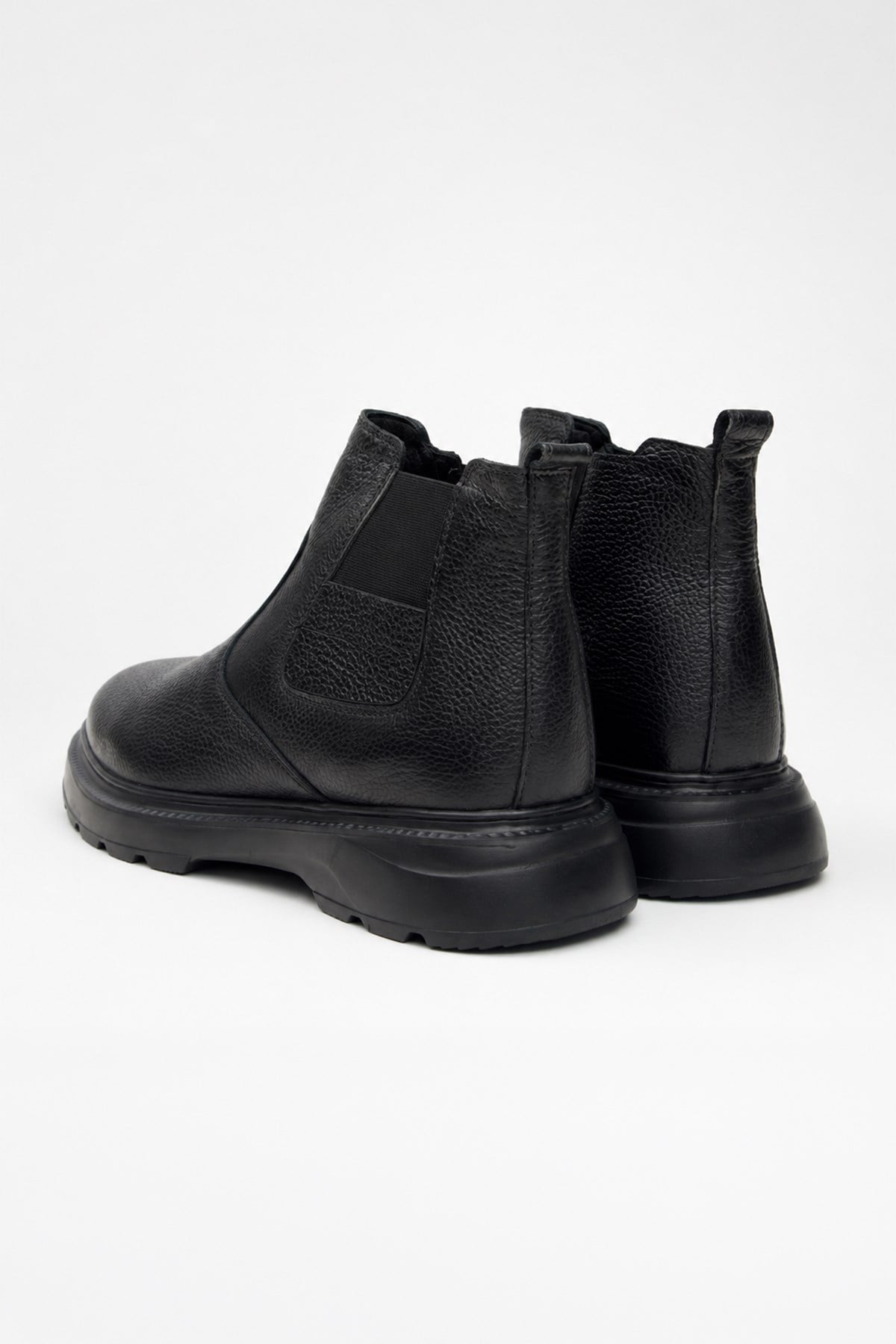 Morven Erkek Siyah Casual Fermuarlı Yarım Bot