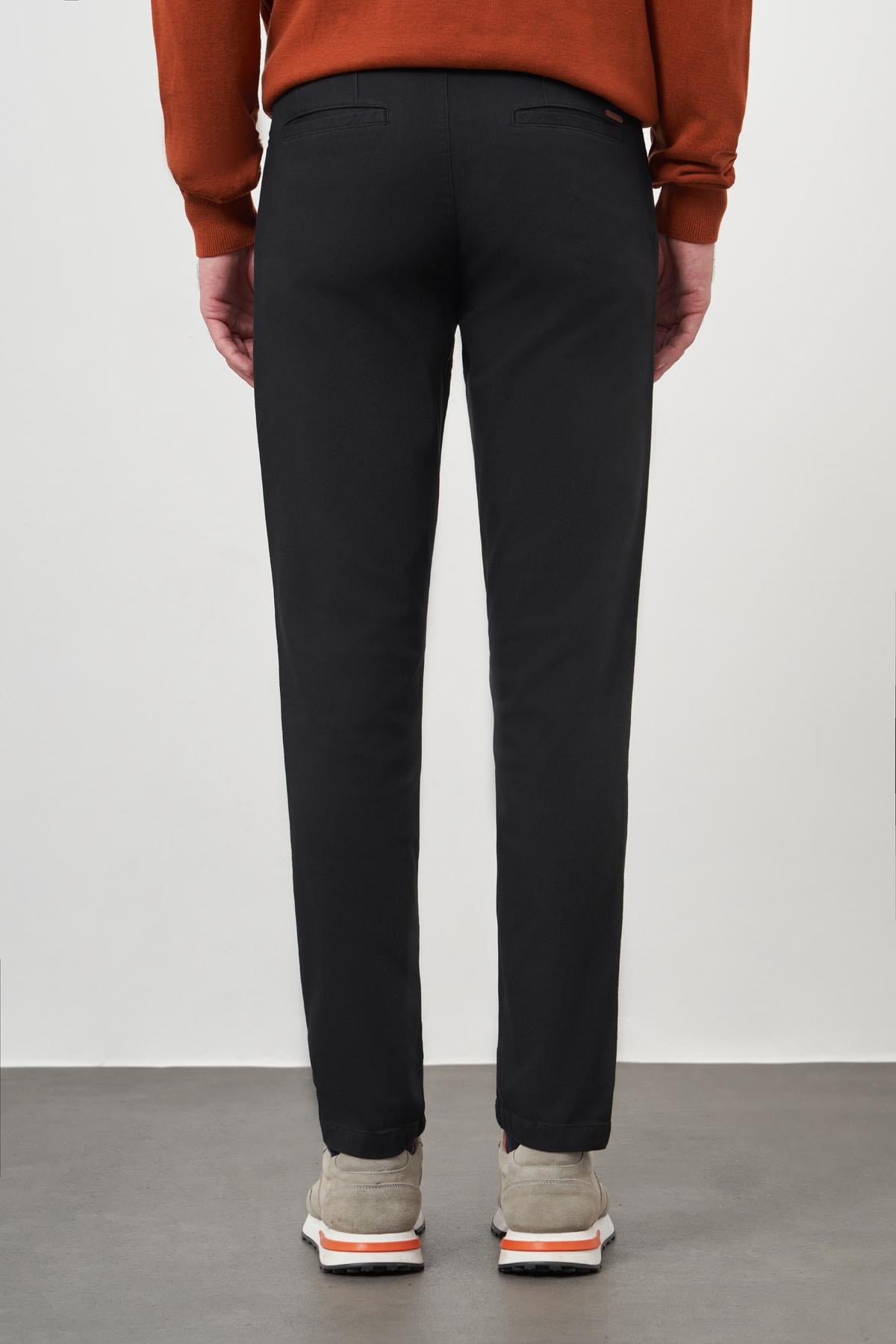 Morven Erkek Siyah Chino Slim Fit Pantolon