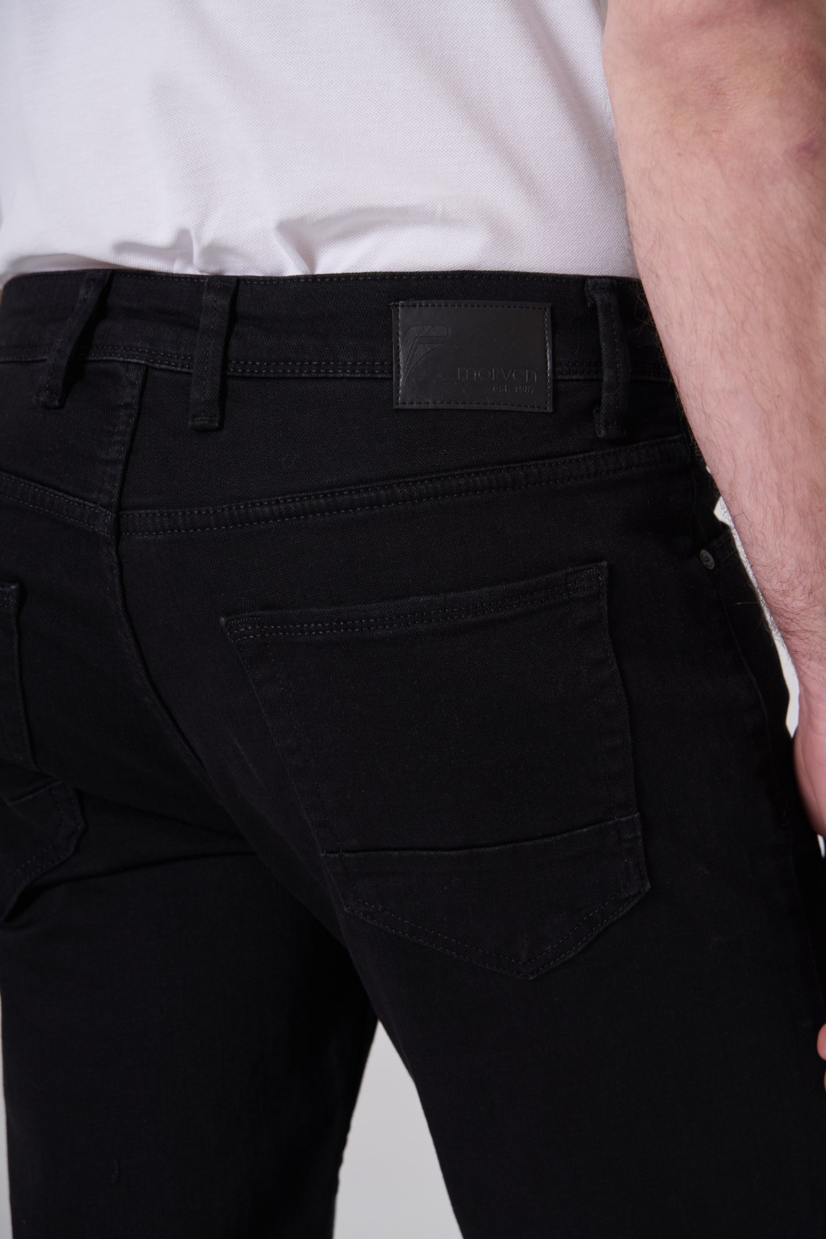 Morven Erkek Siyah Denim 5 Cep Dynamic  Fit Jean