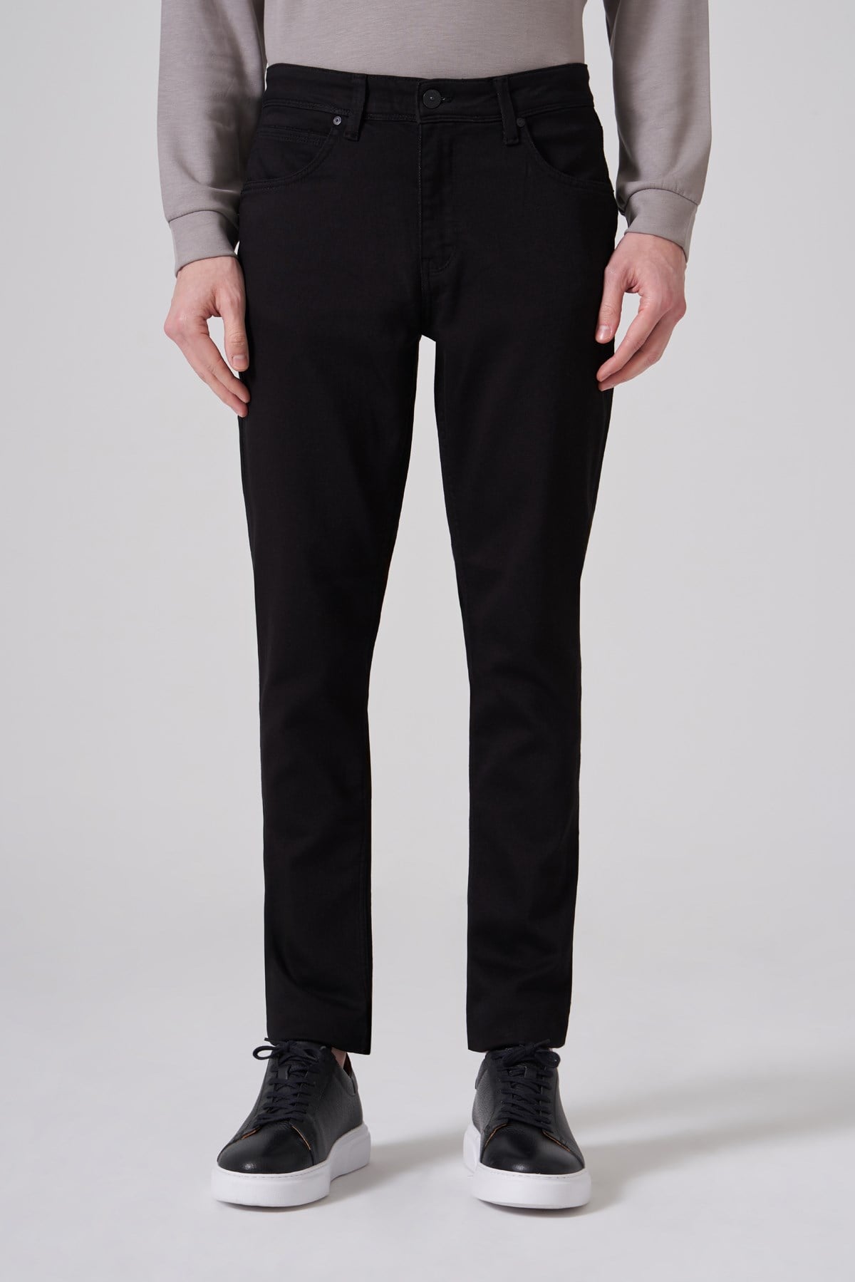 Morven Erkek Siyah Denim 5 Cep Slim Fit Jean