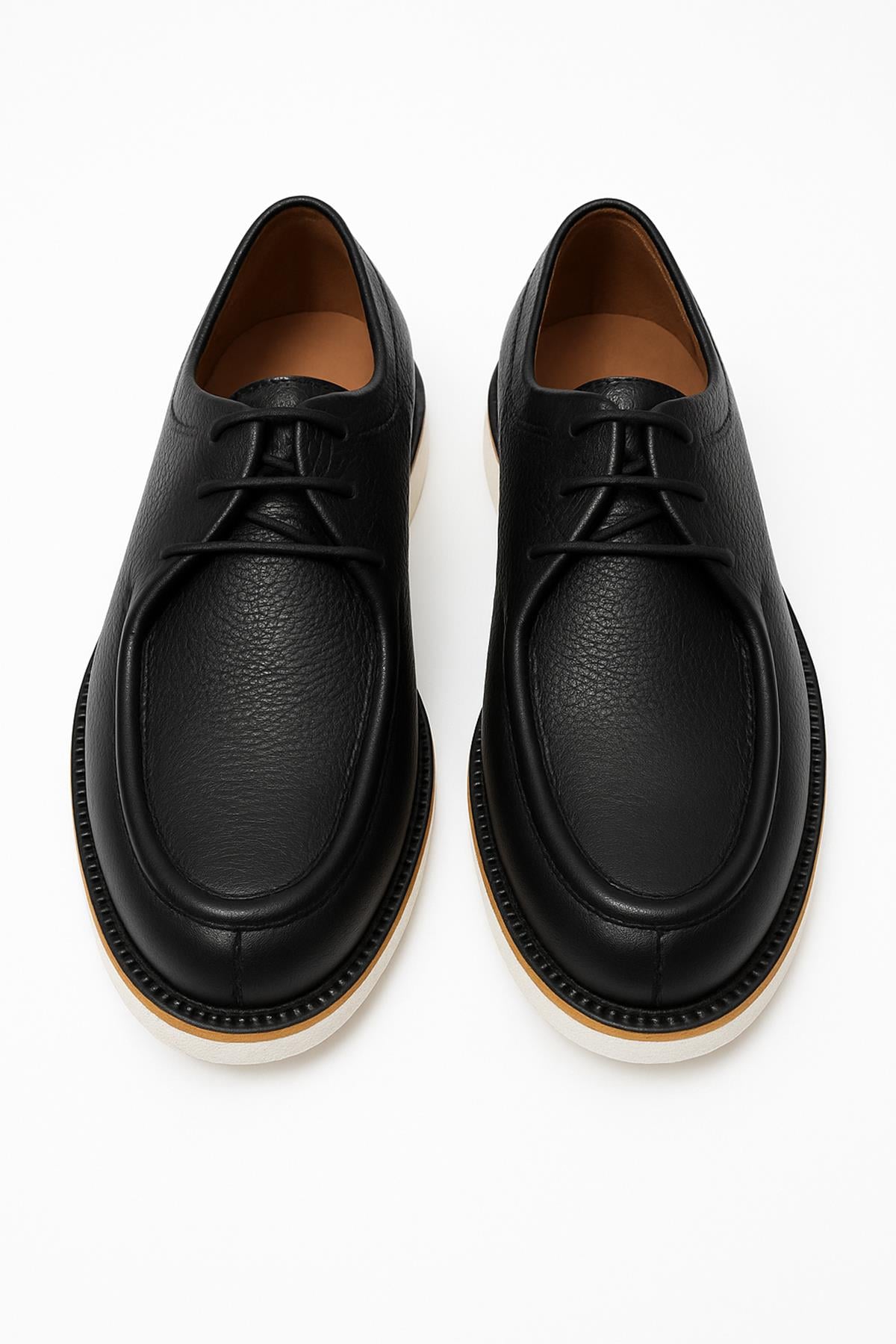 Morven Erkek Siyah Deri Smart Casual Ayakkabı