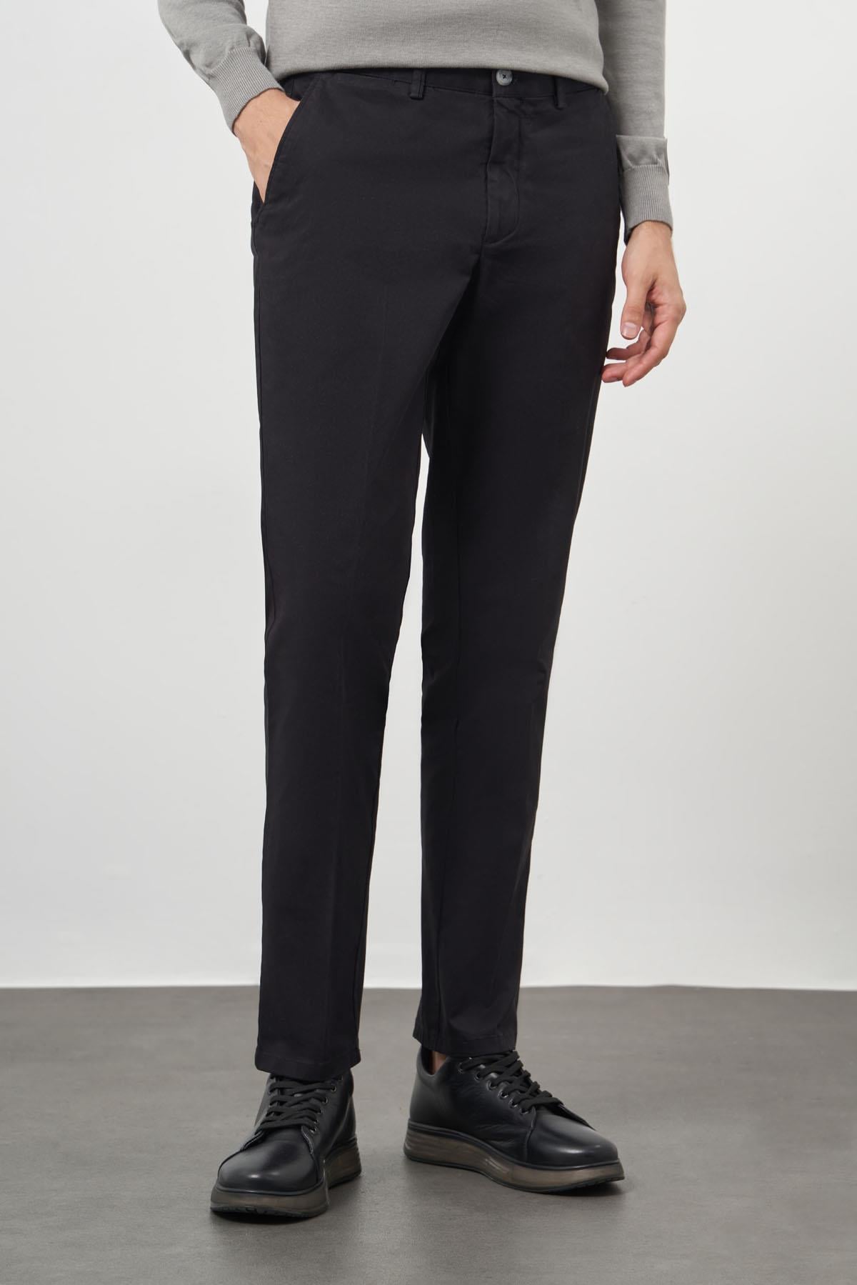 Morven Erkek Siyah Dynamic Fit Chino Pantolon