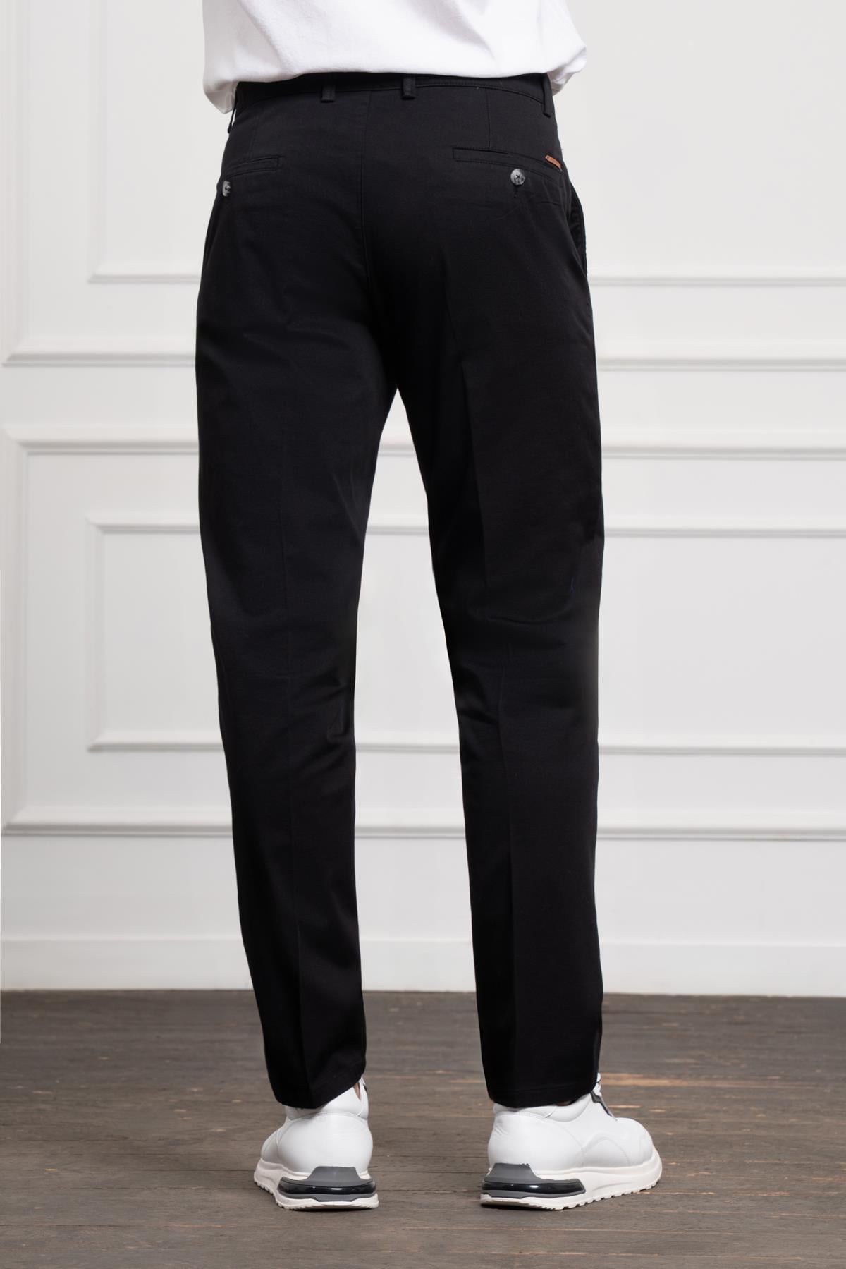 Morven Erkek Siyah Dynamic Fit Chino Pantolon