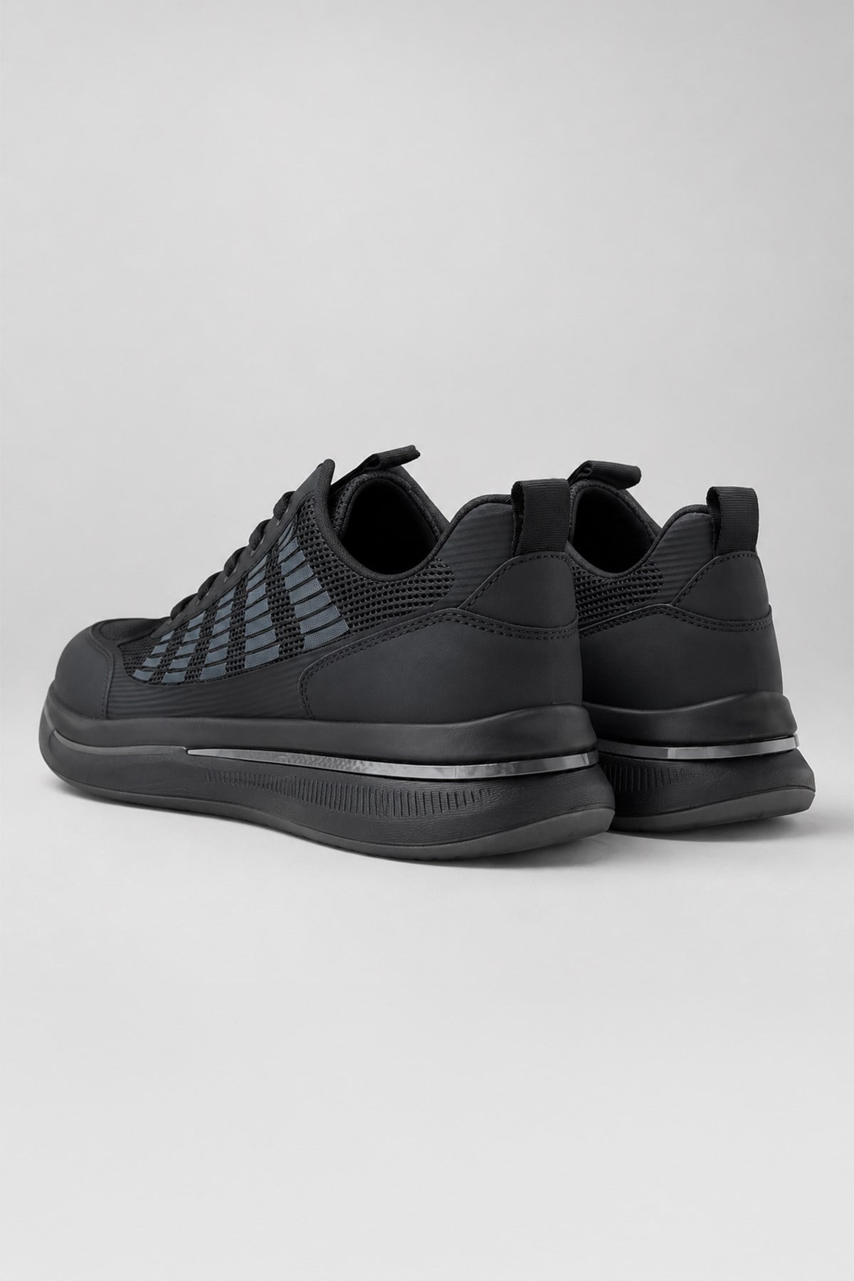 Morven Erkek Siyah Mevsimlik Sneaker Deri Ayakkabı