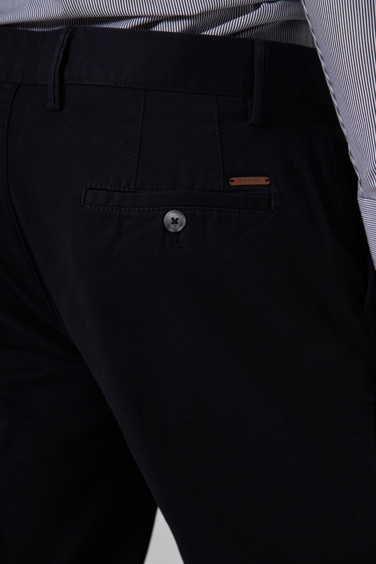 Morven Erkek Siyah Pamuk Trend Dynamic Fit Chino Pantolon