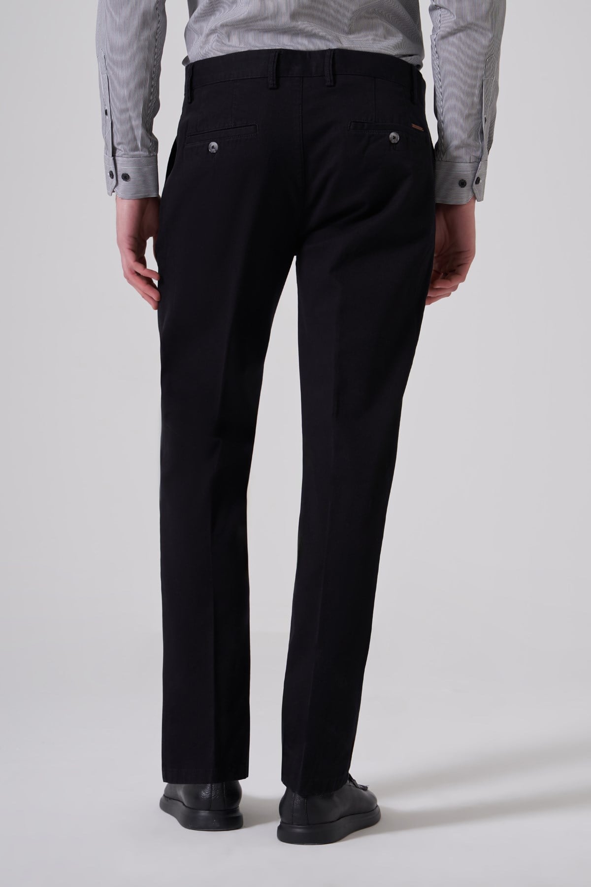 Morven Erkek Siyah Pamuk Trend Dynamic Fit Chino Pantolon