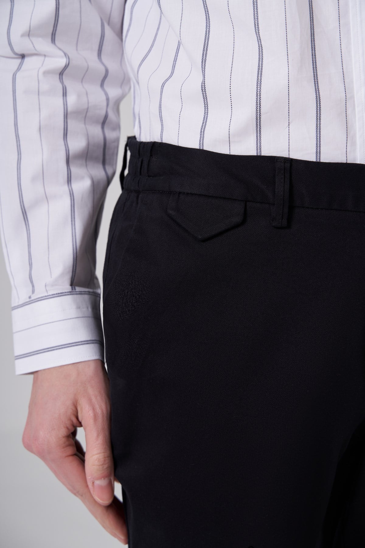 Morven Erkek Siyah Pamuk Trend Slim Fit Chino Pantolon