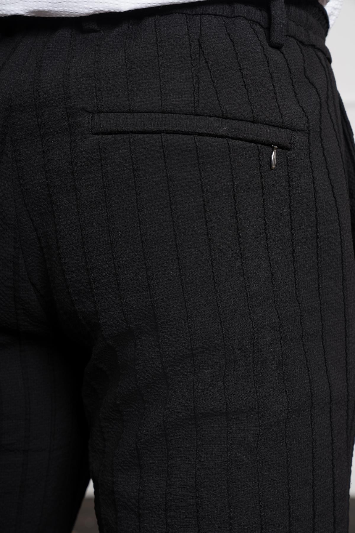 Morven Erkek Siyah Poliviskon Jogger Dynamic Fit Rahat Kesim Pantolon