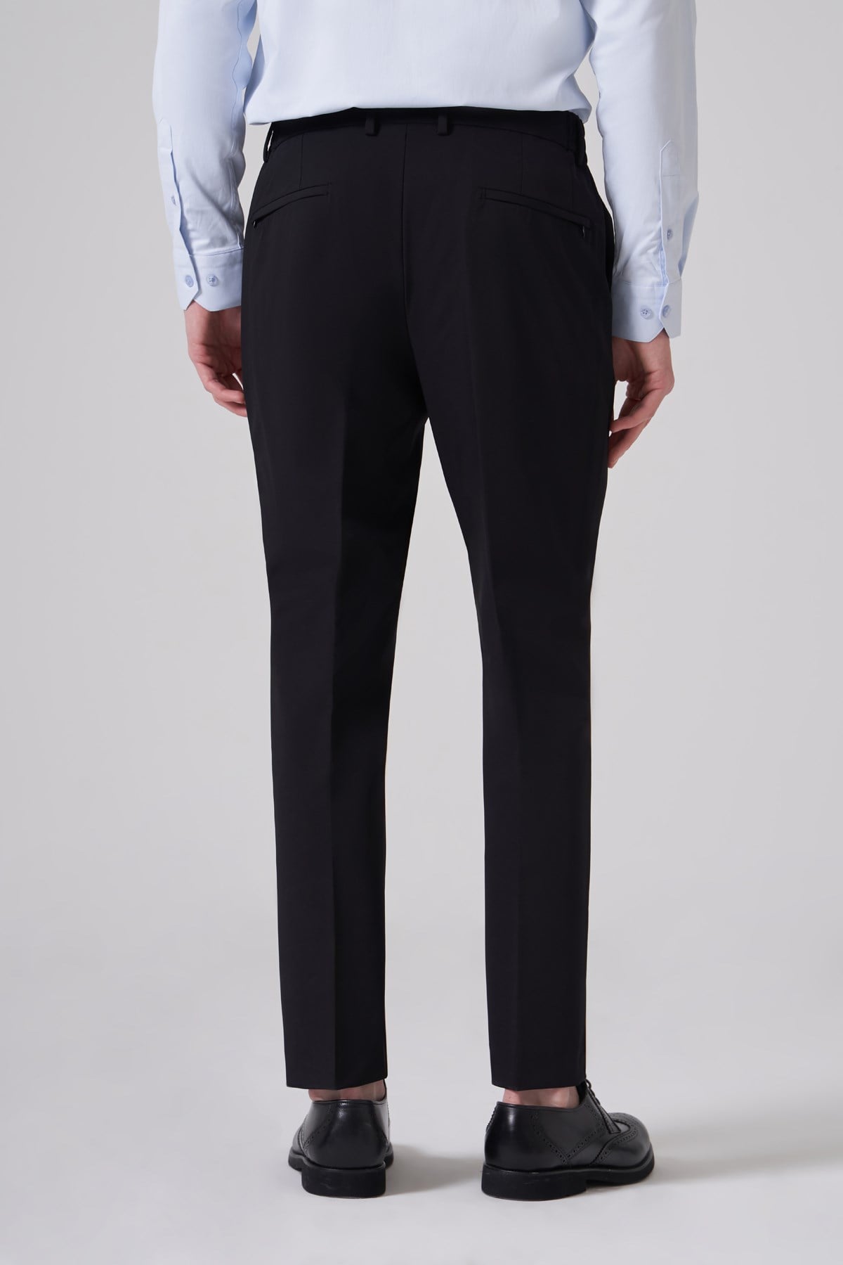 Morven Erkek Siyah Trend Yandan Lastikli Slim Fit Pantolon