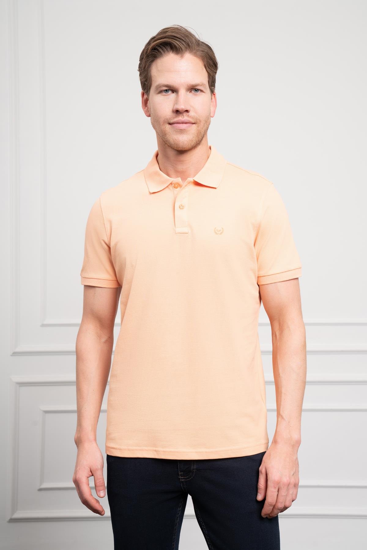 Morven Erkek Somon Basic Polo Yaka Dynamic Fit T-Shirt