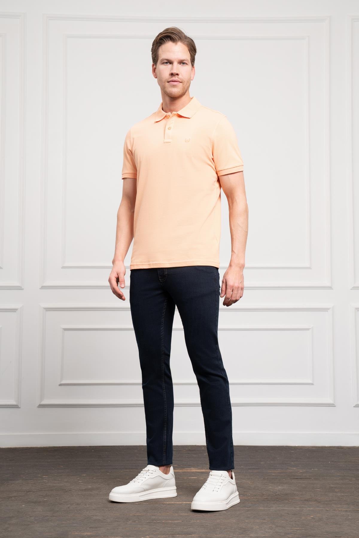 Morven Erkek Somon Basic Polo Yaka Dynamic Fit T-Shirt