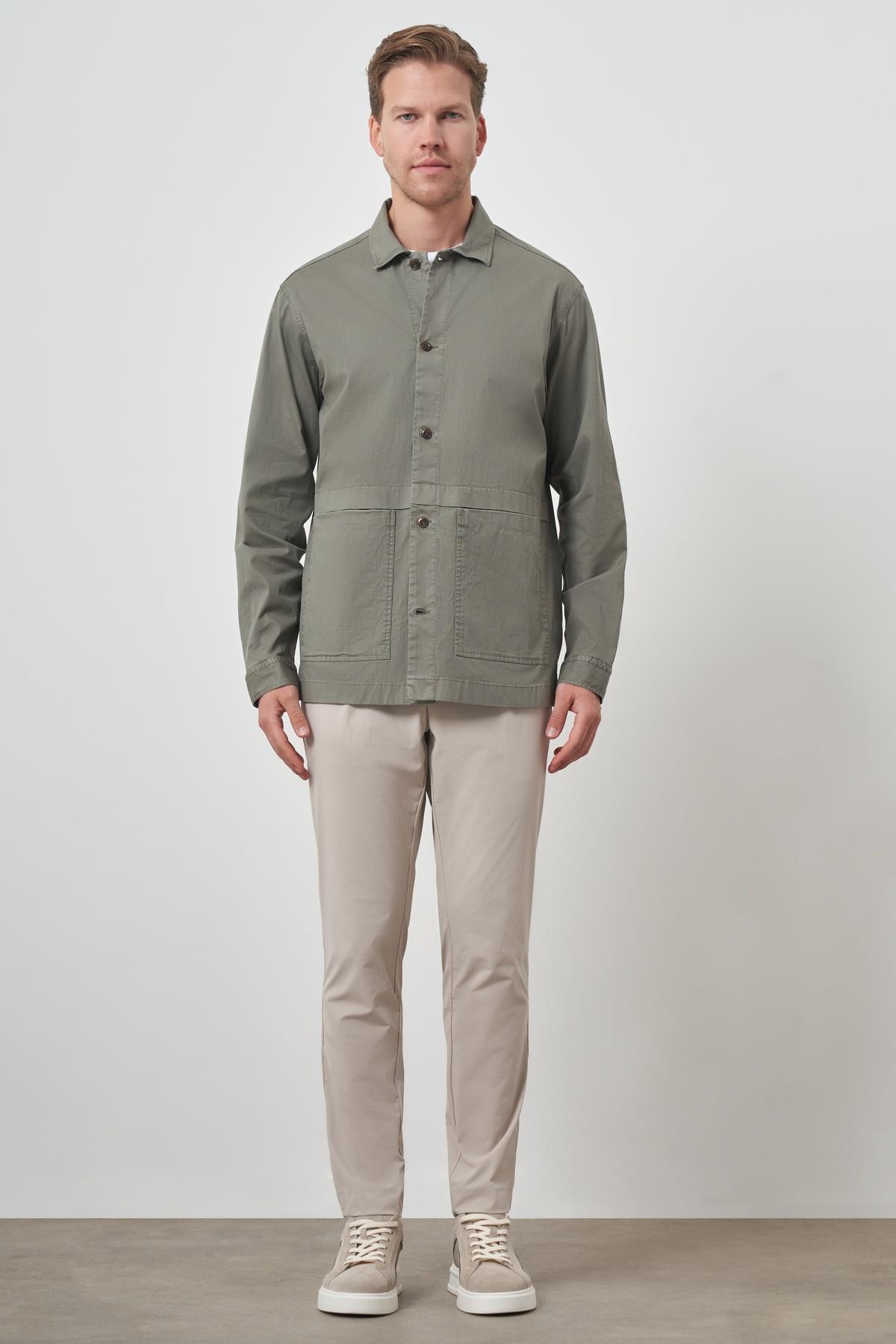 Morven Erkek Su Yeşili Worker Gömlek Ceket