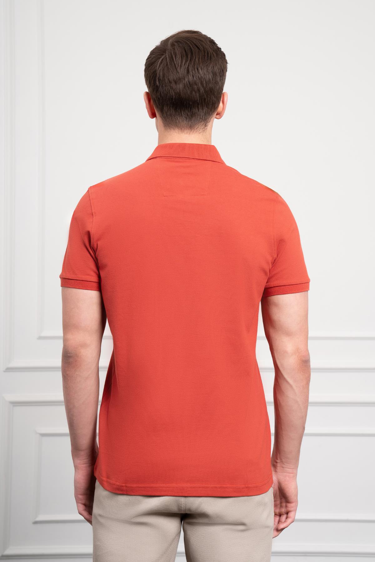 Morven Erkek Tarçın Basic Polo Yaka Dynamic Fit T-Shirt