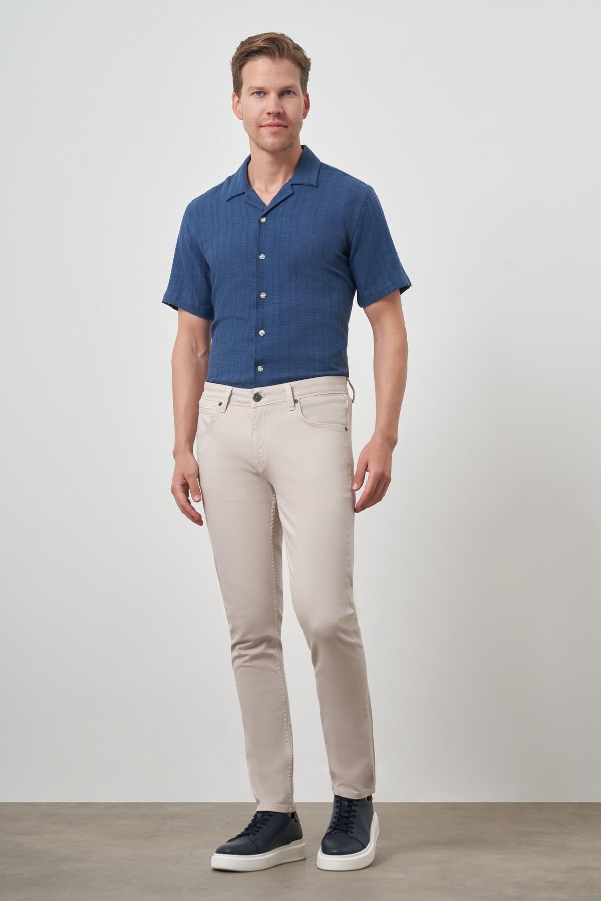 Morven Erkek Taş Pamuk 5 Cep Slim Fit Jean Kot Pantolon