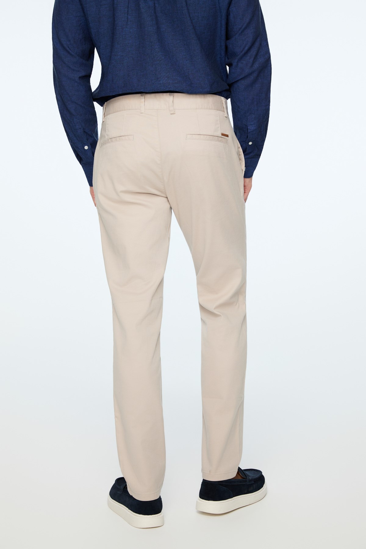 Morven Erkek Taş Pamuk Trend Düz Slim Fit Chino Pantolon
