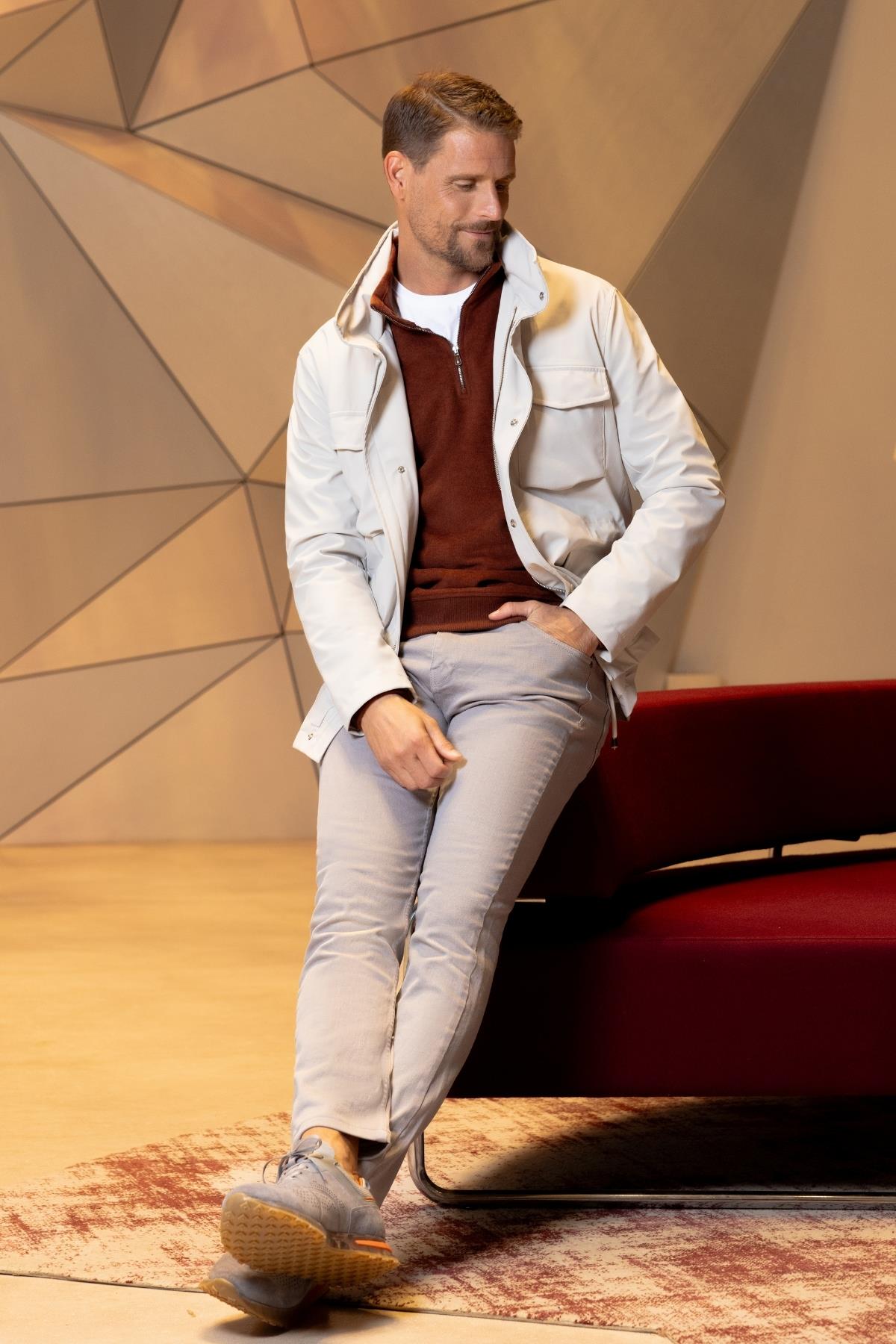 Morven Erkek Taş Poliamit Çıtçıtlı Kapitone Mont